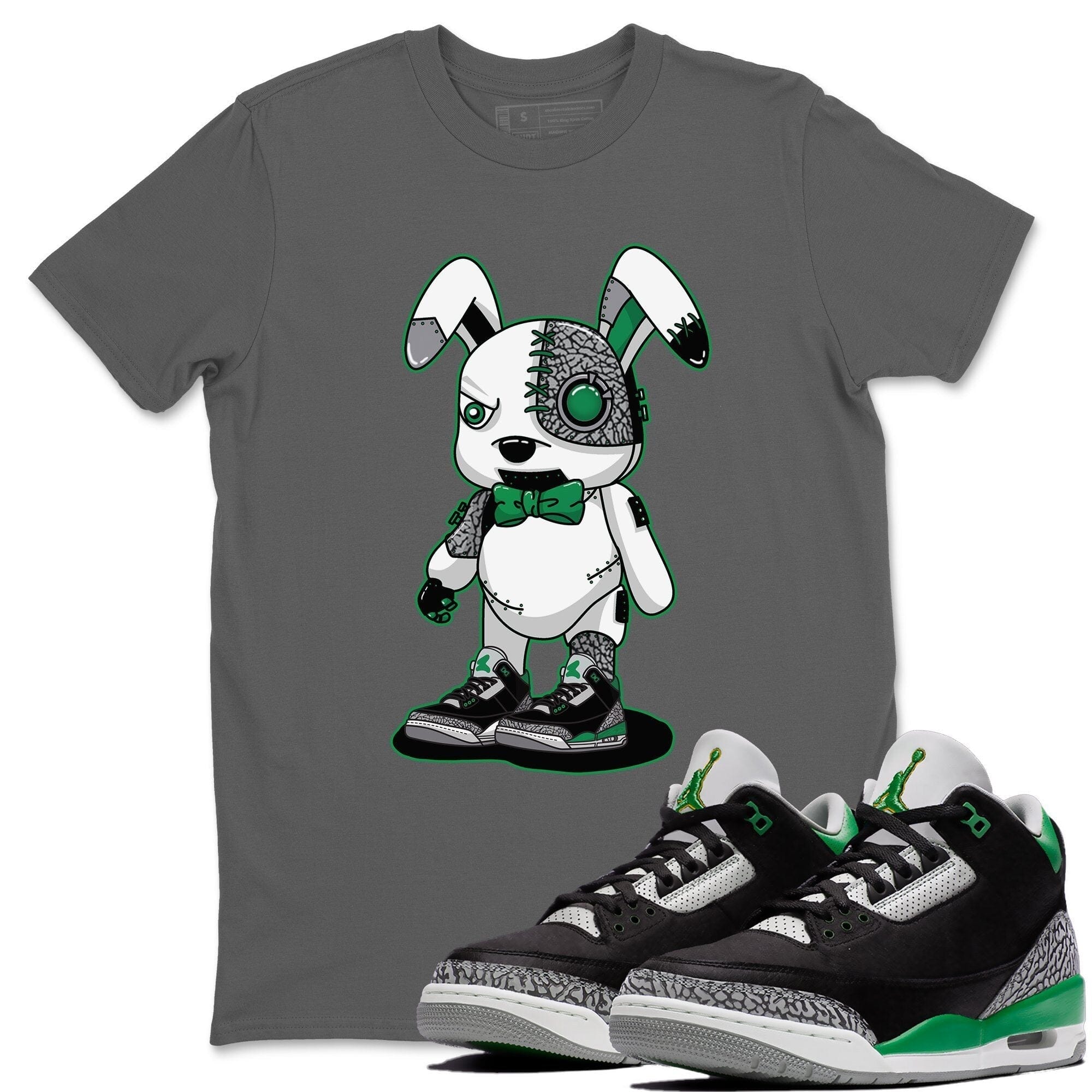 Jordan 3 Pine Green Shirt To Match Jordans Cyborg Bunny Sneaker Tees Jordan 3 Pine Green Drip Gear Zone Sneaker Matching Clothing Unisex Shirts