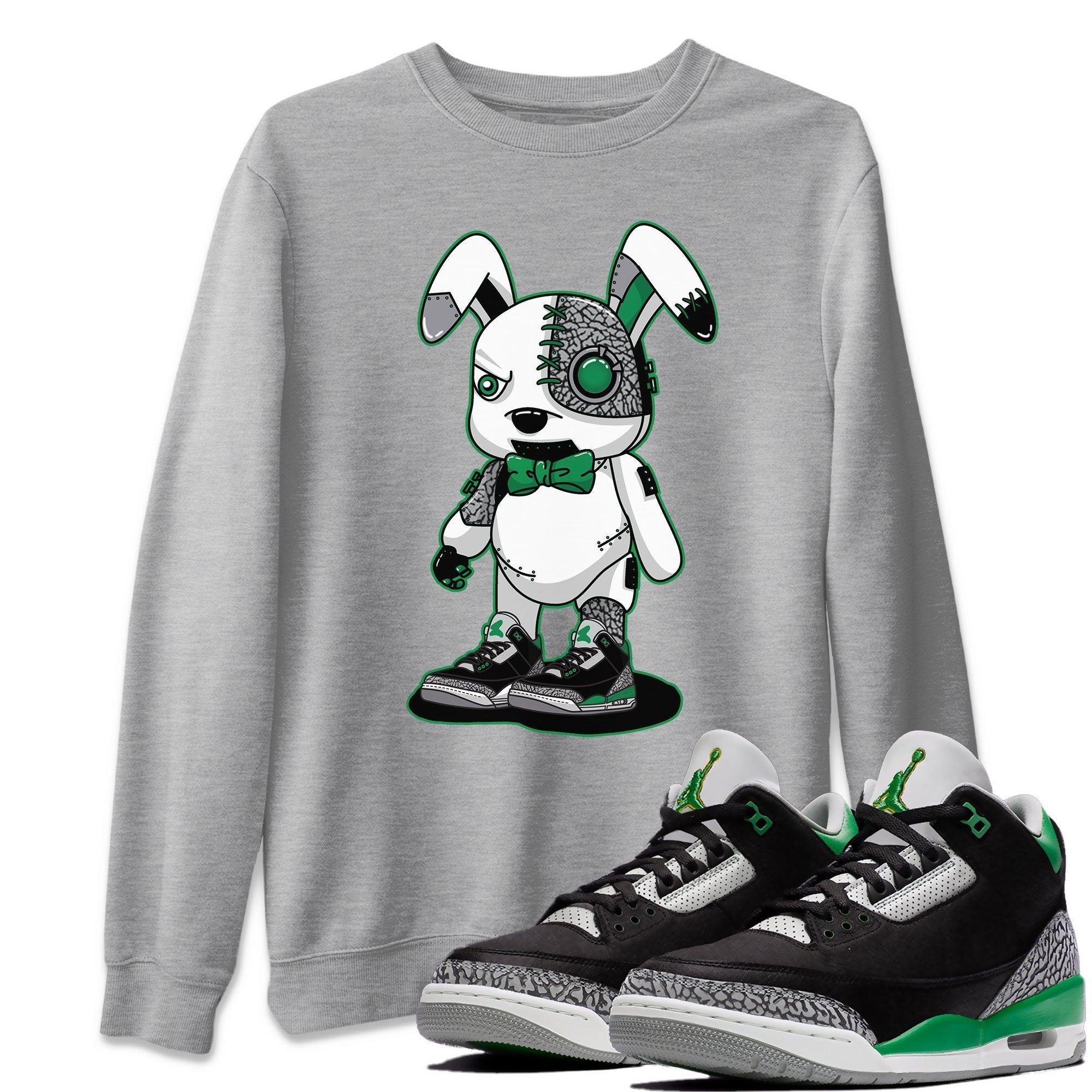 Jordan 3 Pine Green Shirt To Match Jordans Cyborg Bunny Sneaker Tees Jordan 3 Pine Green Drip Gear Zone Sneaker Matching Clothing Unisex Shirts