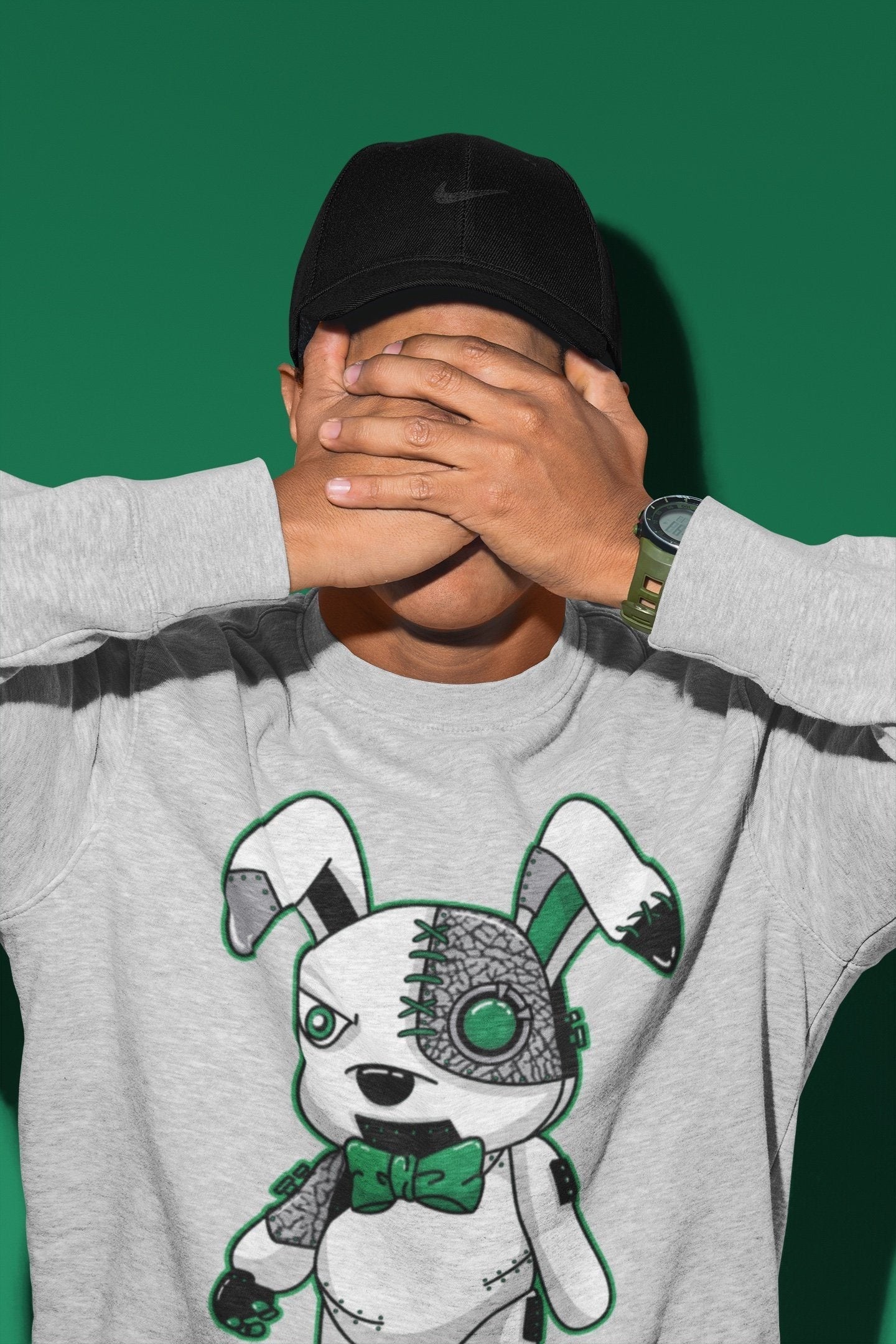 Jordan 3 Pine Green Shirt To Match Jordans Cyborg Bunny Sneaker Tees Jordan 3 Pine Green Drip Gear Zone Sneaker Matching Clothing Unisex Shirts