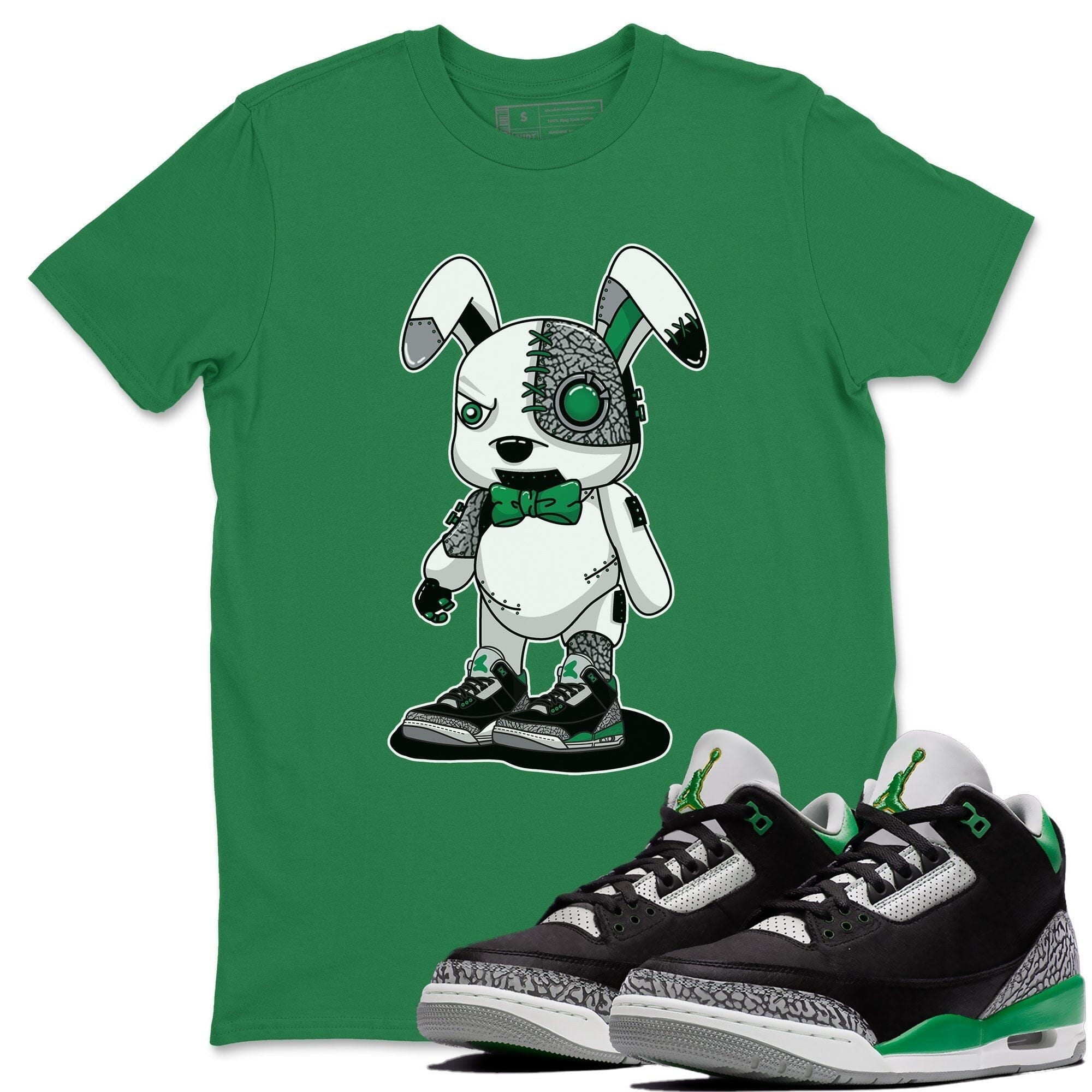 Jordan 3 Pine Green Shirt To Match Jordans Cyborg Bunny Sneaker Tees Jordan 3 Pine Green Drip Gear Zone Sneaker Matching Clothing Unisex Shirts