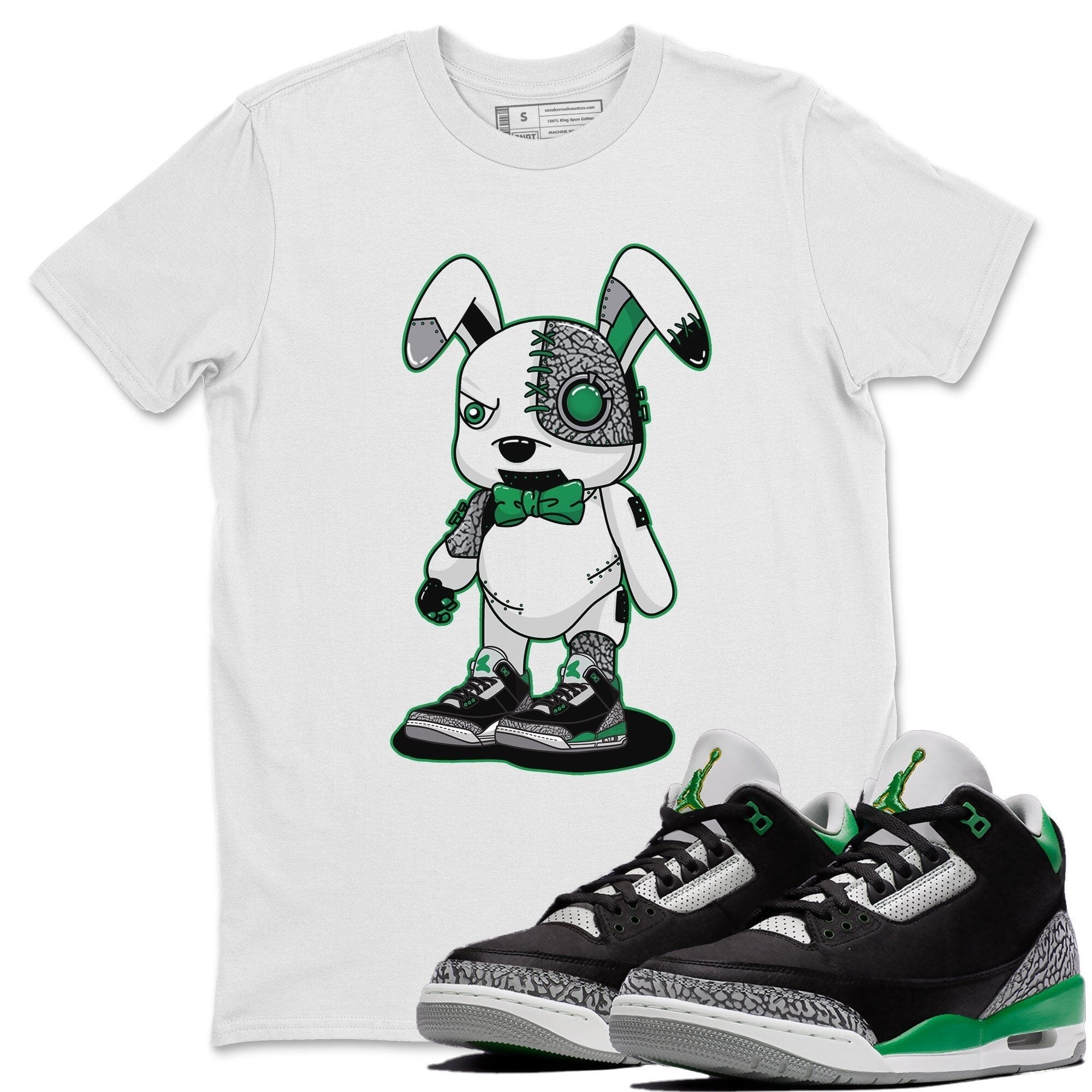 Jordan 3 Pine Green Shirt To Match Jordans Cyborg Bunny Sneaker Tees Jordan 3 Pine Green Drip Gear Zone Sneaker Matching Clothing Unisex Shirts