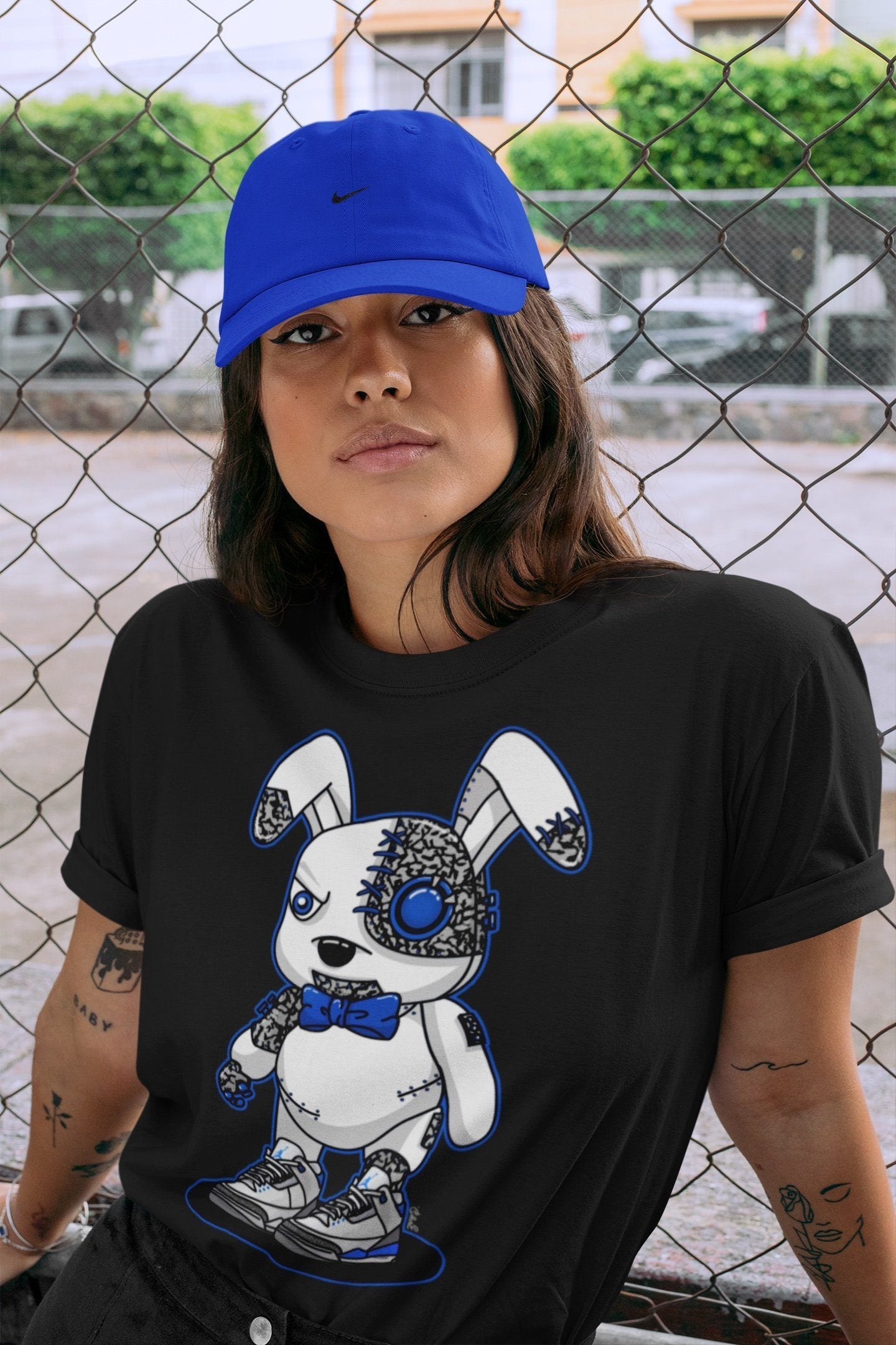 Jordan 3 Racer Blue Shirt To Match Jordans Cyborg Bunny Sneaker Tees Jordan 3 Racer Blue Drip Gear Zone Sneaker Matching Clothing Unisex Shirts