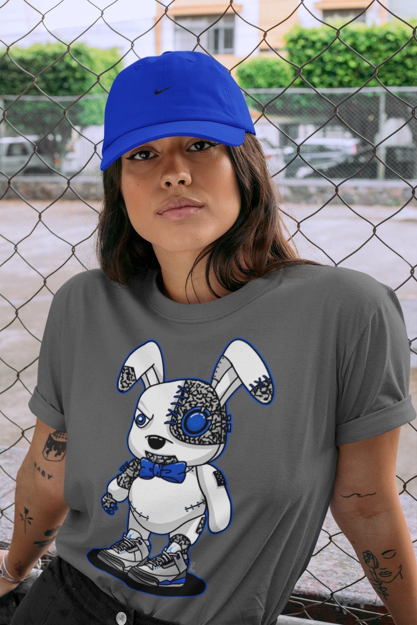 Jordan 3 Racer Blue Shirt To Match Jordans Cyborg Bunny Sneaker Tees Jordan 3 Racer Blue Drip Gear Zone Sneaker Matching Clothing Unisex Shirts