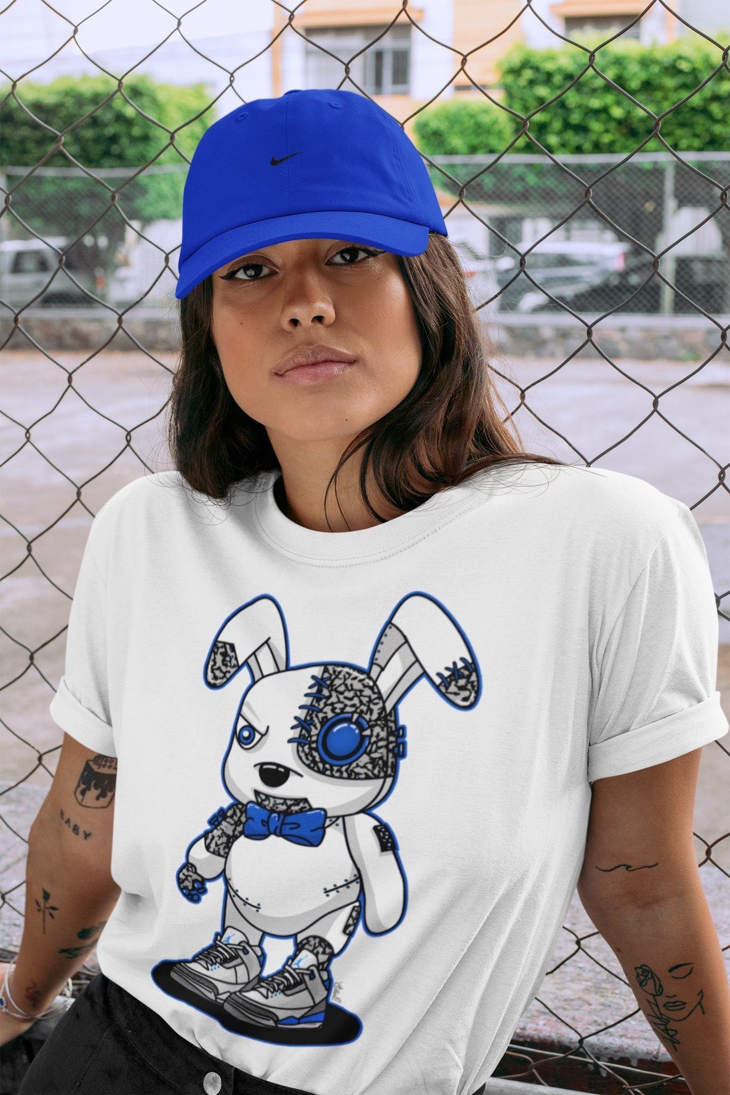 Jordan 3 Racer Blue Shirt To Match Jordans Cyborg Bunny Sneaker Tees Jordan 3 Racer Blue Drip Gear Zone Sneaker Matching Clothing Unisex Shirts