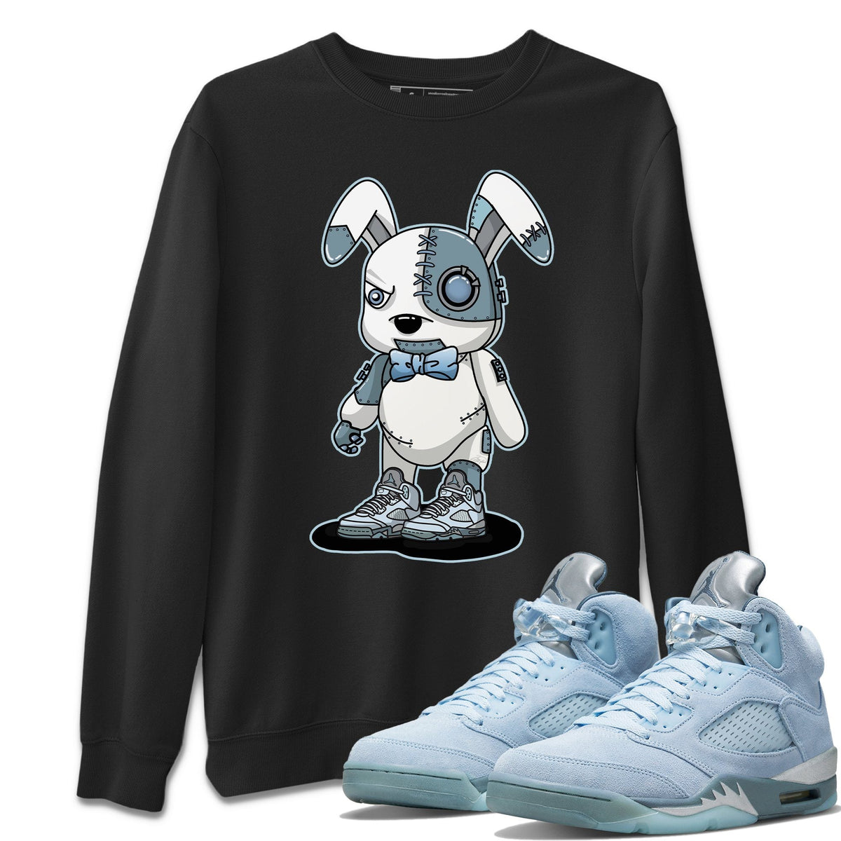 Jordan 5 Blue Bird Shirt To Match Jordans Cyborg Bunny Sneaker Tees Jordan 5 Blue Bird Drip Gear Zone Sneaker Matching Clothing Unisex Shirts