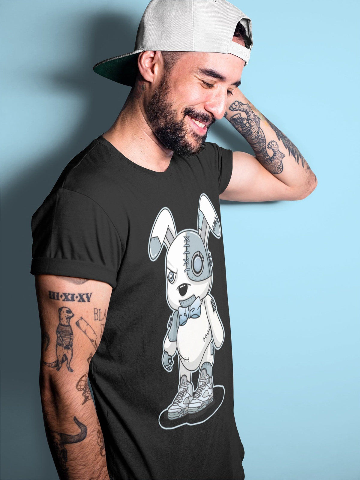 Jordan 5 Blue Bird Shirt To Match Jordans Cyborg Bunny Sneaker Tees Jordan 5 Blue Bird Drip Gear Zone Sneaker Matching Clothing Unisex Shirts