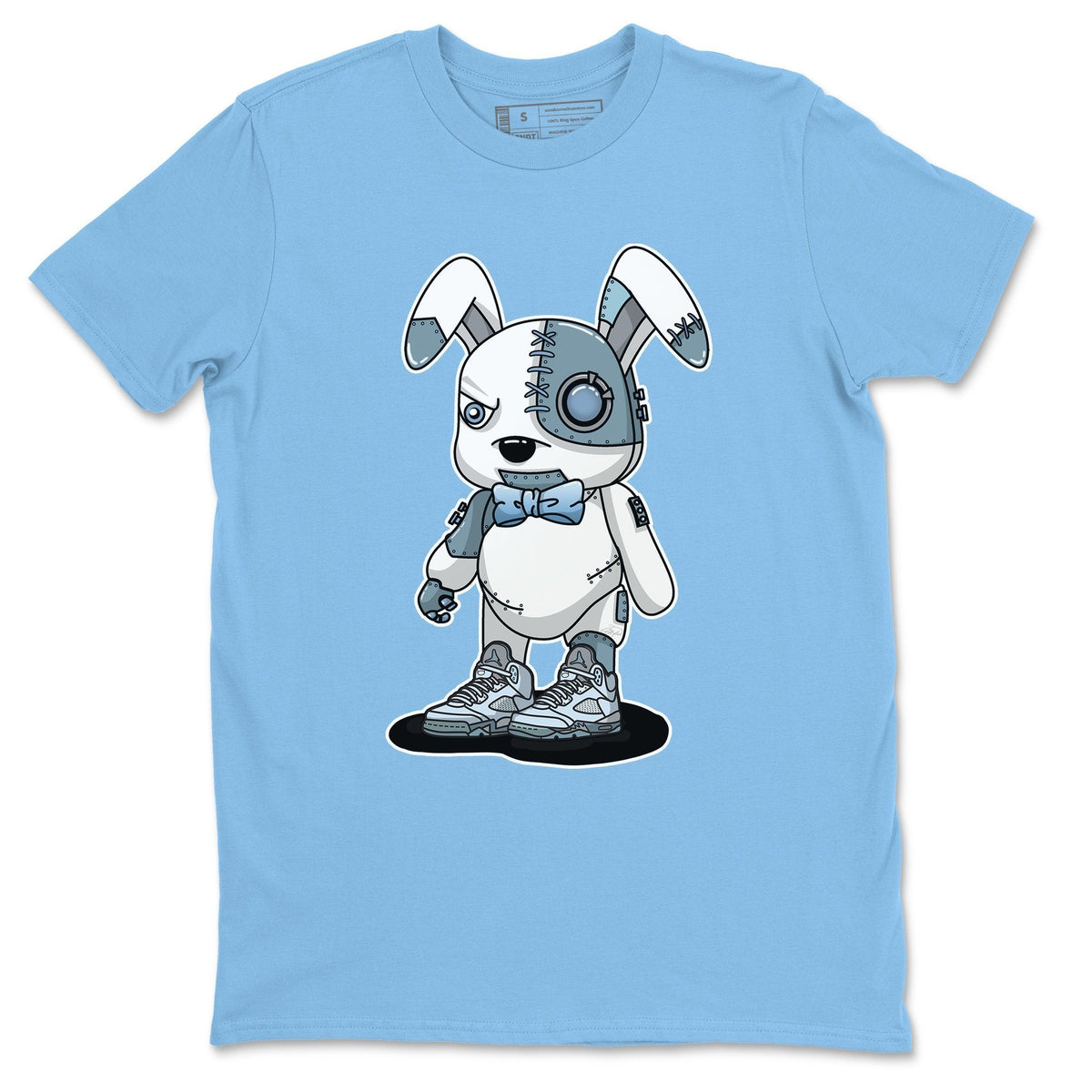 Jordan 5 Blue Bird Shirt To Match Jordans Cyborg Bunny Sneaker Tees Jordan 5 Blue Bird Drip Gear Zone Sneaker Matching Clothing Unisex Shirts