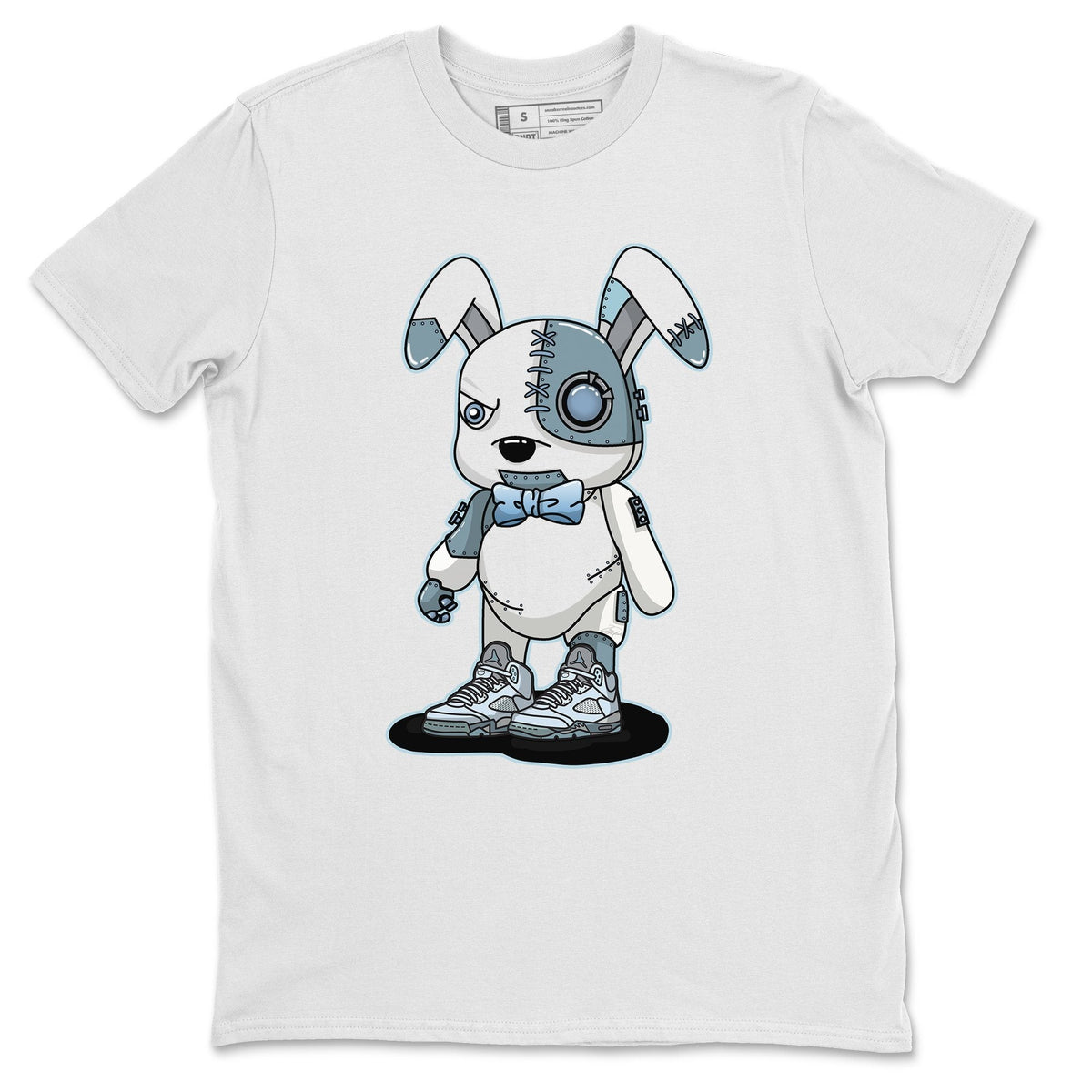 Jordan 5 Blue Bird Shirt To Match Jordans Cyborg Bunny Sneaker Tees Jordan 5 Blue Bird Drip Gear Zone Sneaker Matching Clothing Unisex Shirts