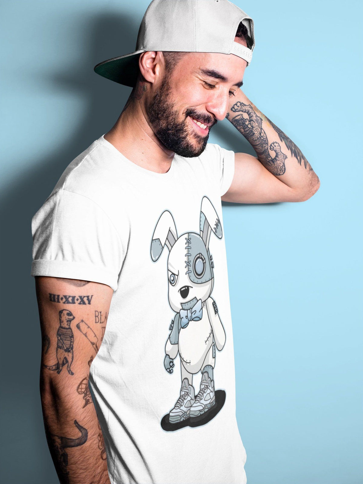 Jordan 5 Blue Bird Shirt To Match Jordans Cyborg Bunny Sneaker Tees Jordan 5 Blue Bird Drip Gear Zone Sneaker Matching Clothing Unisex Shirts
