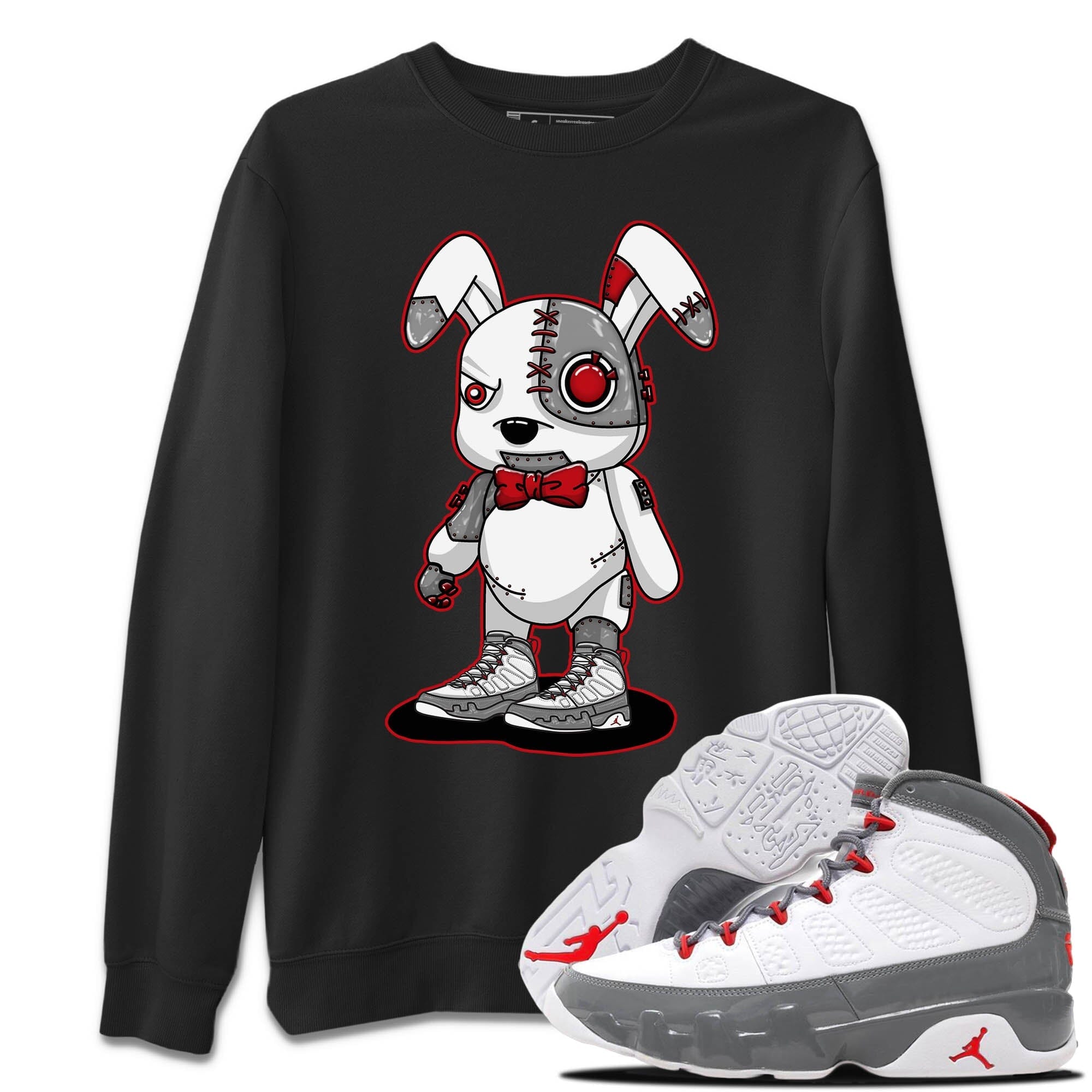 Jordan 9 Fire Red Shirt To Match Jordans Cyborg Bunny Sneaker Tees Jordan 9 Fire Red Drip Gear Zone Sneaker Matching Clothing Unisex Shirts