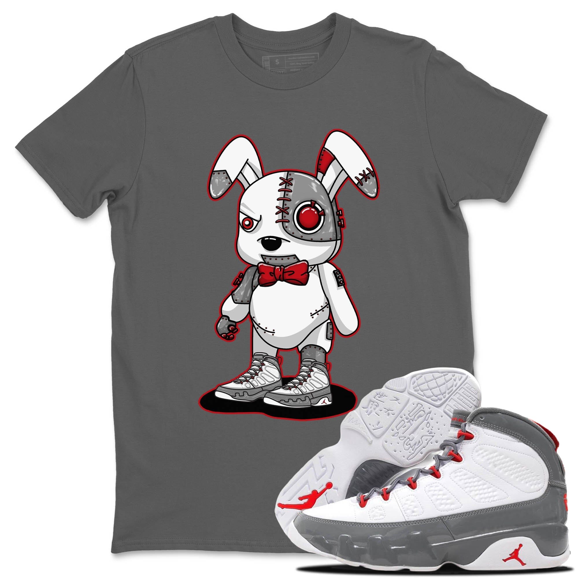 Jordan 9 Fire Red Shirt To Match Jordans Cyborg Bunny Sneaker Tees Jordan 9 Fire Red Drip Gear Zone Sneaker Matching Clothing Unisex Shirts