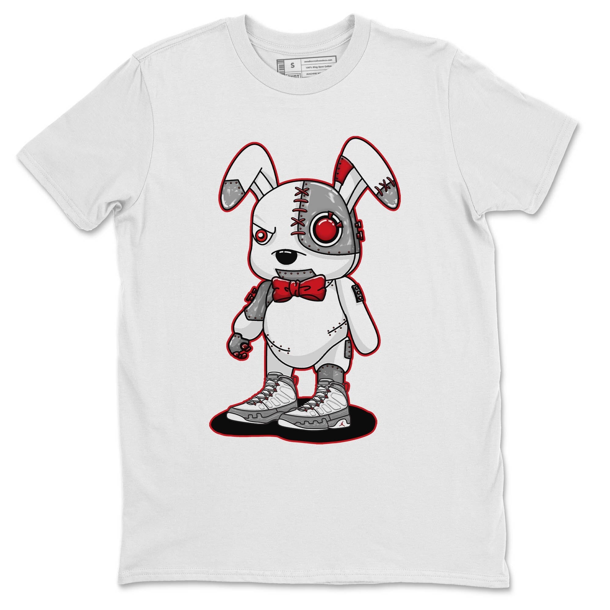 Jordan 9 Fire Red Shirt To Match Jordans Cyborg Bunny Sneaker Tees Jordan 9 Fire Red Drip Gear Zone Sneaker Matching Clothing Unisex Shirts