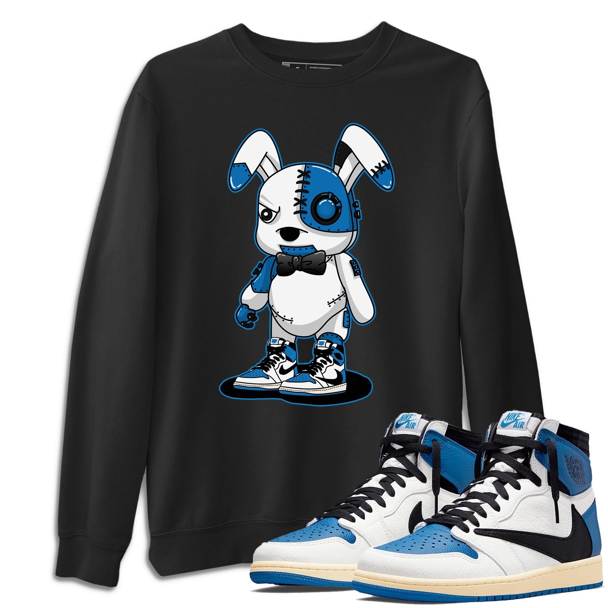 Jordan 1 Travis Scott Fragment Shirt To Match Jordans Cyborg Bunny Sneaker Tees Jordan 1 Travis Scott Fragment Drip Gear Zone Sneaker Matching Clothing Unisex Shirts
