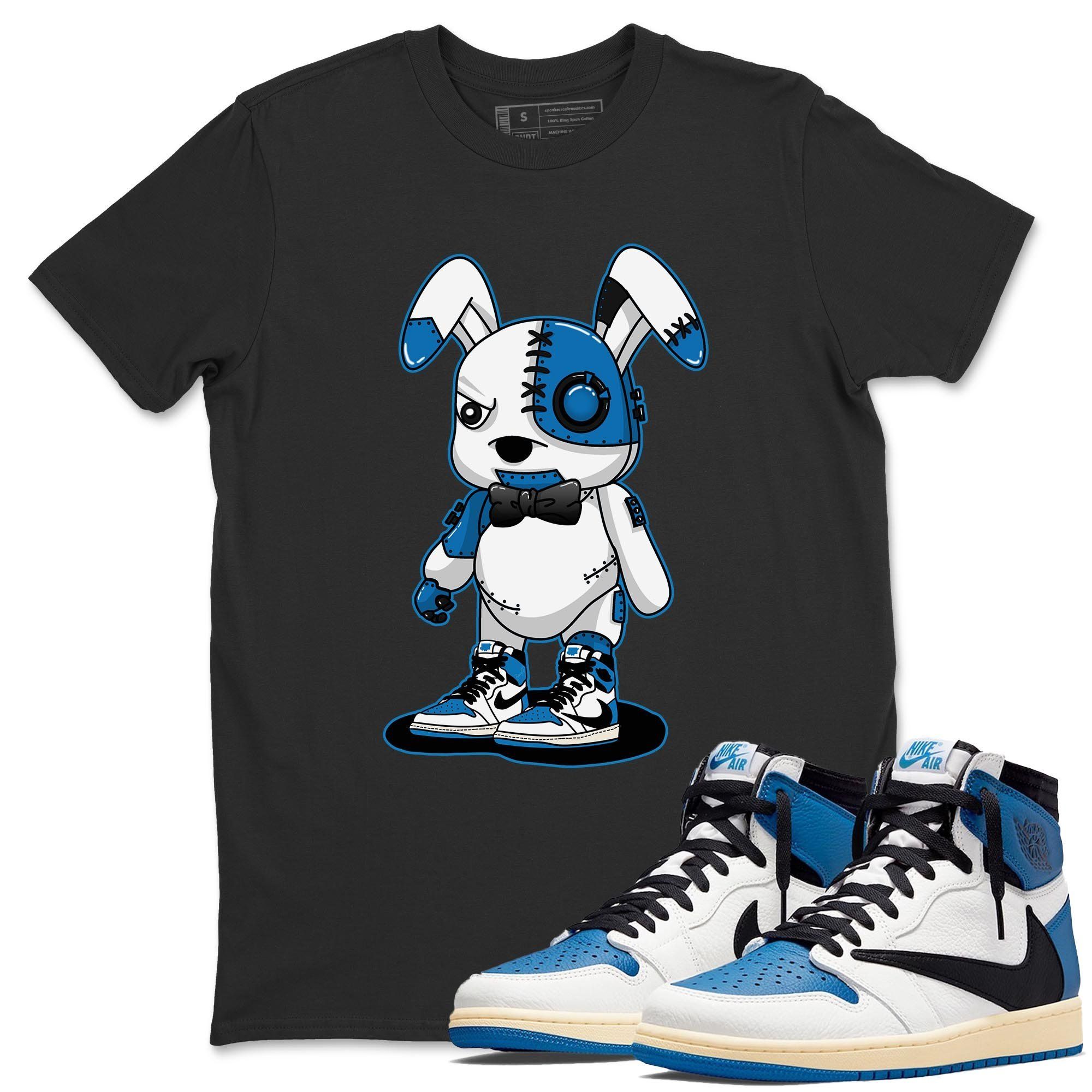 Jordan 1 Travis Scott Fragment Shirt To Match Jordans Cyborg Bunny Sneaker Tees Jordan 1 Travis Scott Fragment Drip Gear Zone Sneaker Matching Clothing Unisex Shirts