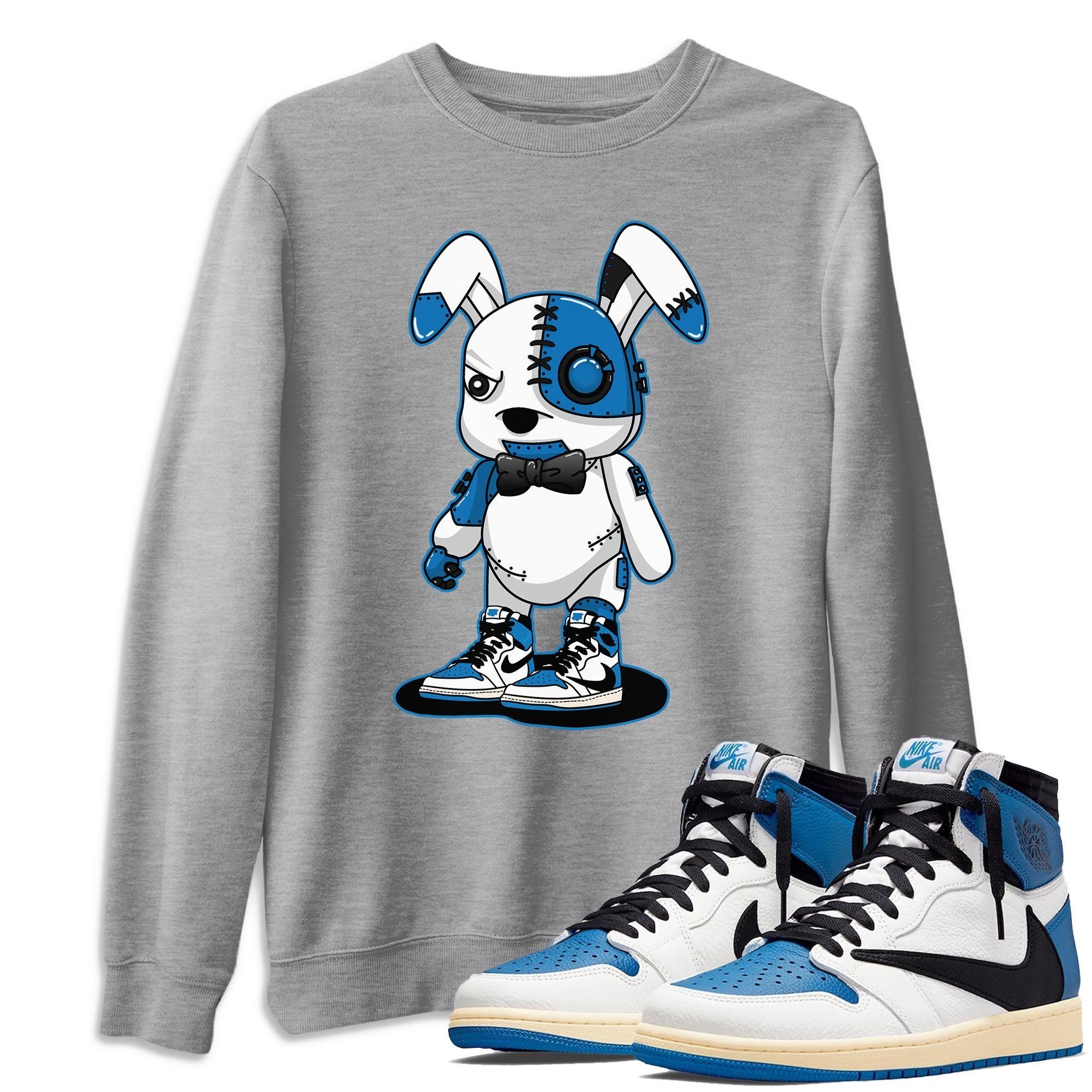 Jordan 1 Travis Scott Fragment Shirt To Match Jordans Cyborg Bunny Sneaker Tees Jordan 1 Travis Scott Fragment Drip Gear Zone Sneaker Matching Clothing Unisex Shirts