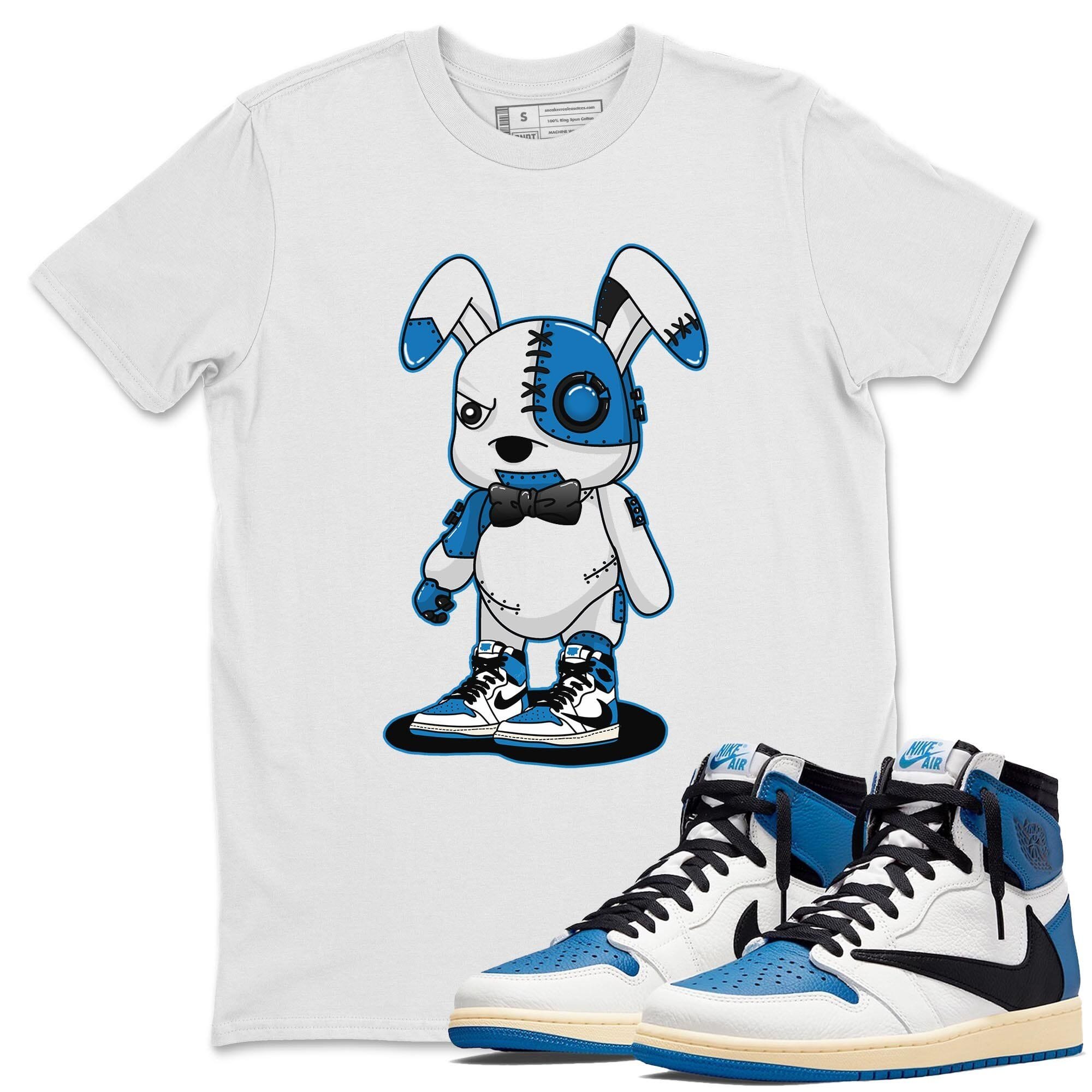Jordan 1 Travis Scott Fragment Shirt To Match Jordans Cyborg Bunny Sneaker Tees Jordan 1 Travis Scott Fragment Drip Gear Zone Sneaker Matching Clothing Unisex Shirts