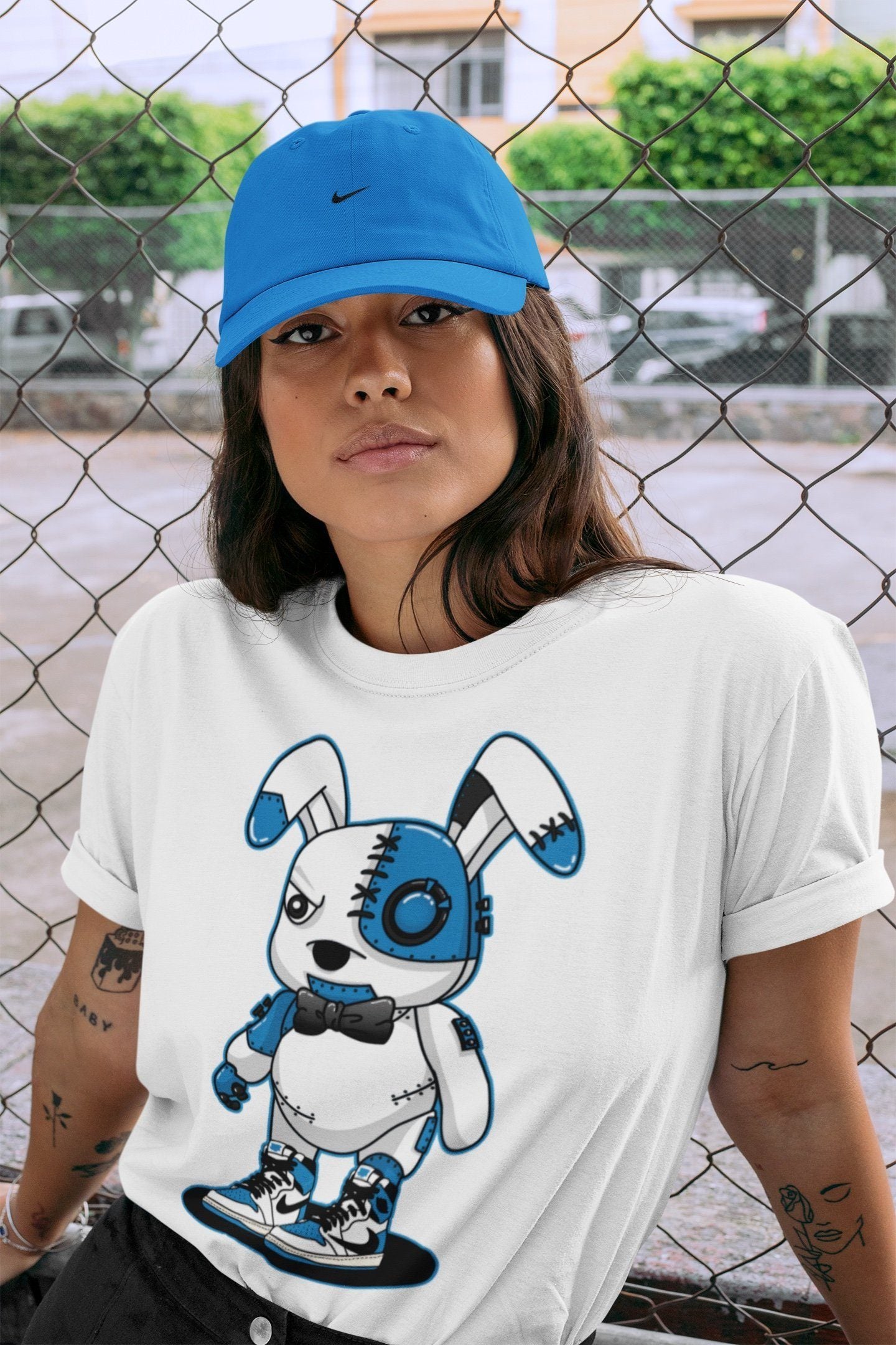 Jordan 1 Travis Scott Fragment Shirt To Match Jordans Cyborg Bunny Sneaker Tees Jordan 1 Travis Scott Fragment Drip Gear Zone Sneaker Matching Clothing Unisex Shirts