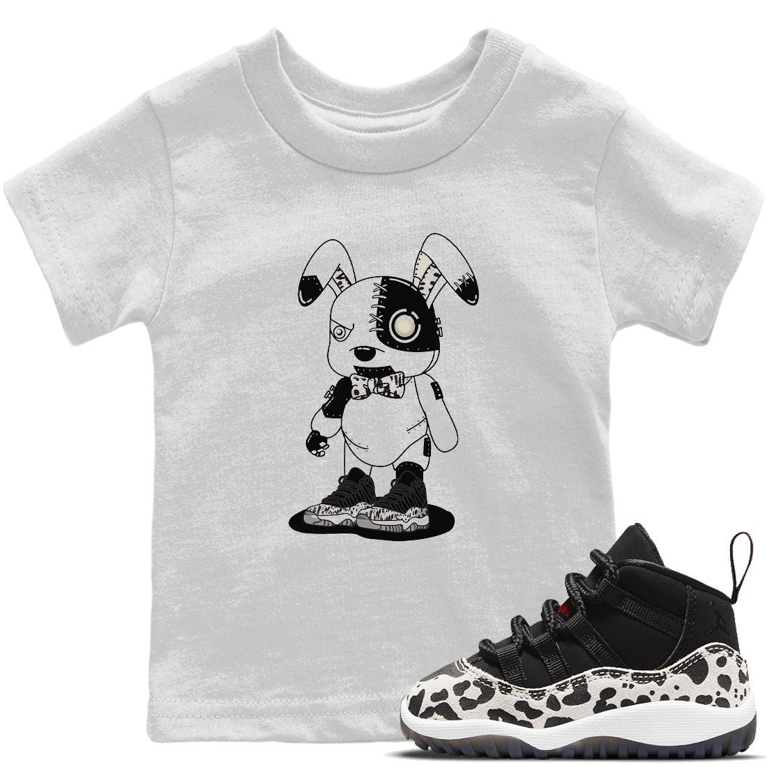 Jordan 11 Animal Instinct Sneaker Matching T-Shirt Cyborg Bunny Sneaker Tees Jordan 11 Animal Instinct Sneaker Release Tees Kids Shirts