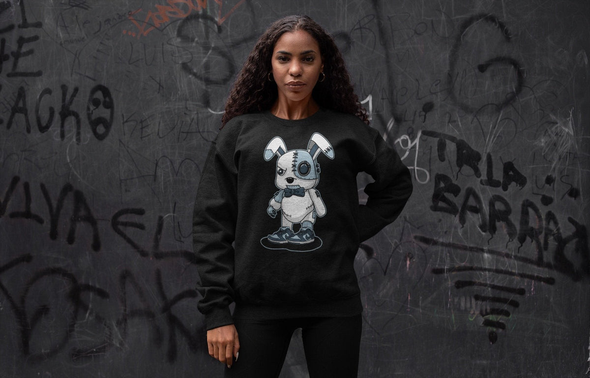 Dunk championship Grey Sneaker Match Tees Cyborg Bunny Sneaker Tees Dunk championship Grey Jordan to match sneaker T-Shirt Crew Neck Shirts