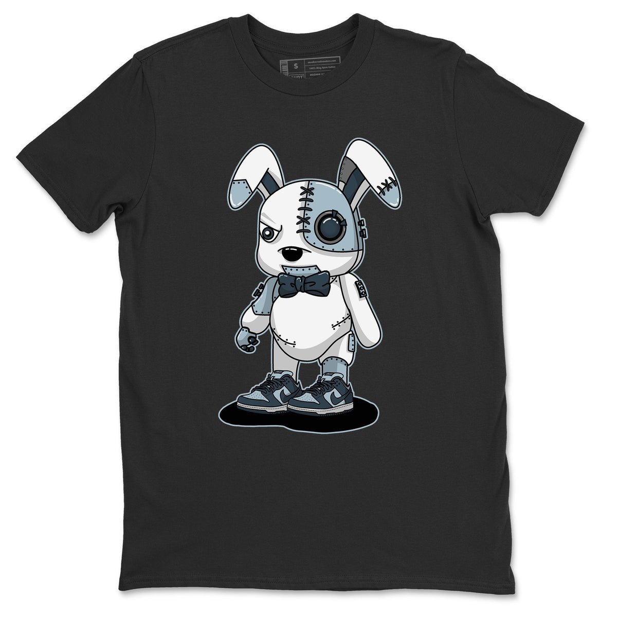 Dunk championship Grey Sneaker Match Tees Cyborg Bunny Sneaker Tees Dunk championship Grey Jordan to match sneaker T-Shirt Crew Neck Shirts
