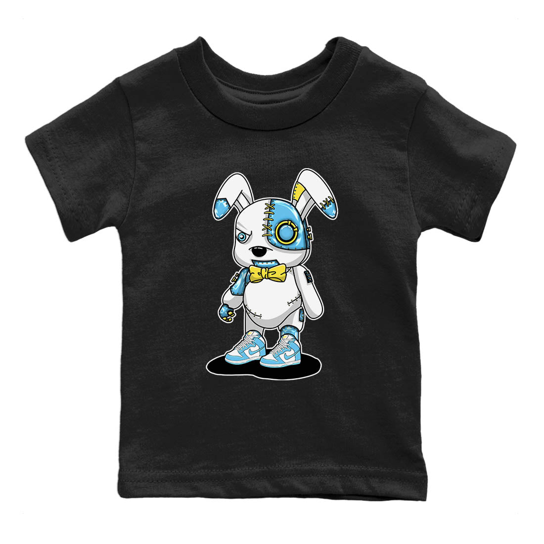 Nike Dunk High Blue Chill Shirt To Match Jordans Cyborg Bunny Sneaker Tees Nike Dunk High Blue Chill Drip Gear Zone Sneaker Matching Clothing Kids Shirts