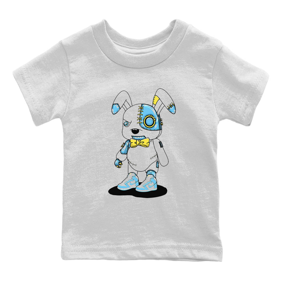 Nike Dunk High Blue Chill Shirt To Match Jordans Cyborg Bunny Sneaker Tees Nike Dunk High Blue Chill Drip Gear Zone Sneaker Matching Clothing Kids Shirts