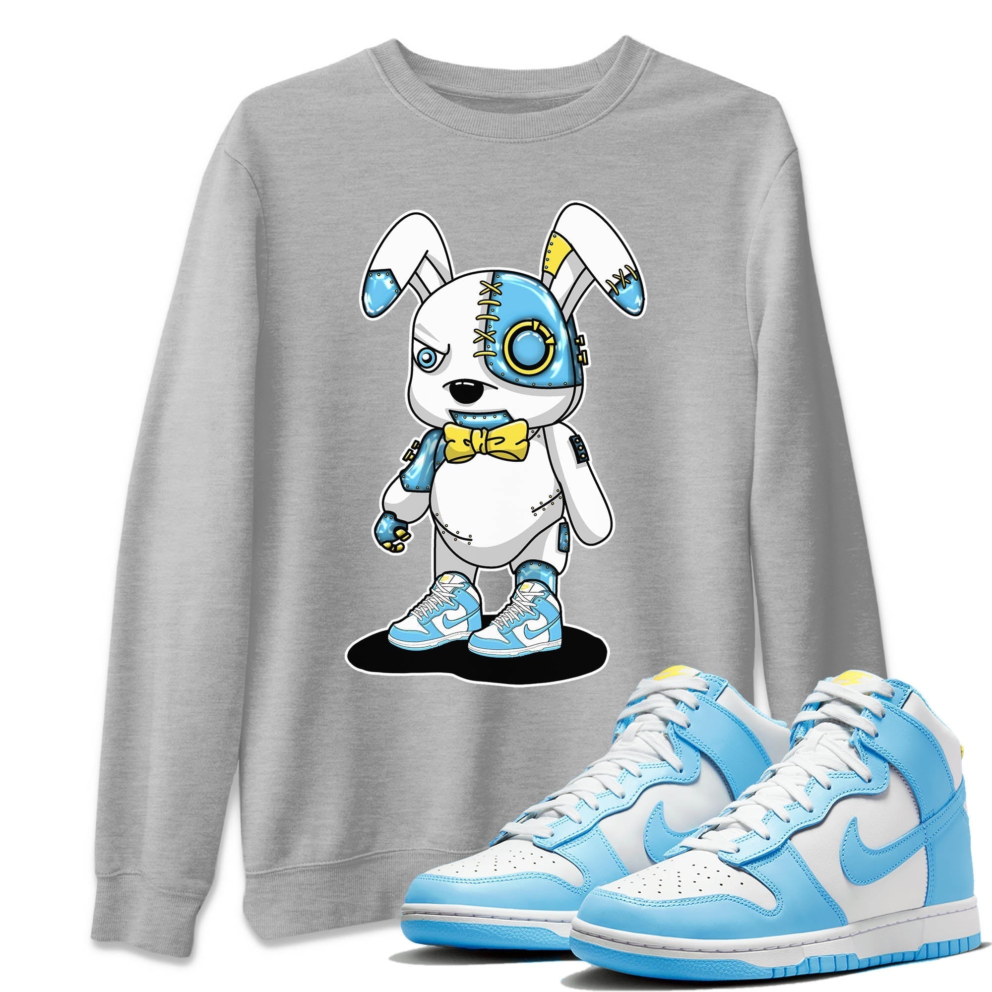Nike Dunk High Blue Chill Shirt To Match Jordans Cyborg Bunny Sneaker Tees Nike Dunk High Blue Chill Drip Gear Zone Sneaker Matching Clothing Unisex Shirts