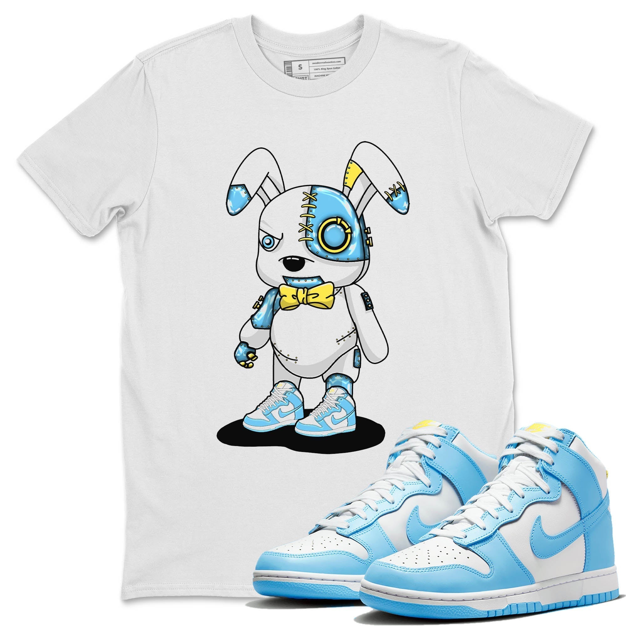 Nike Dunk High Blue Chill Shirt To Match Jordans Cyborg Bunny Sneaker Tees Nike Dunk High Blue Chill Drip Gear Zone Sneaker Matching Clothing Unisex Shirts