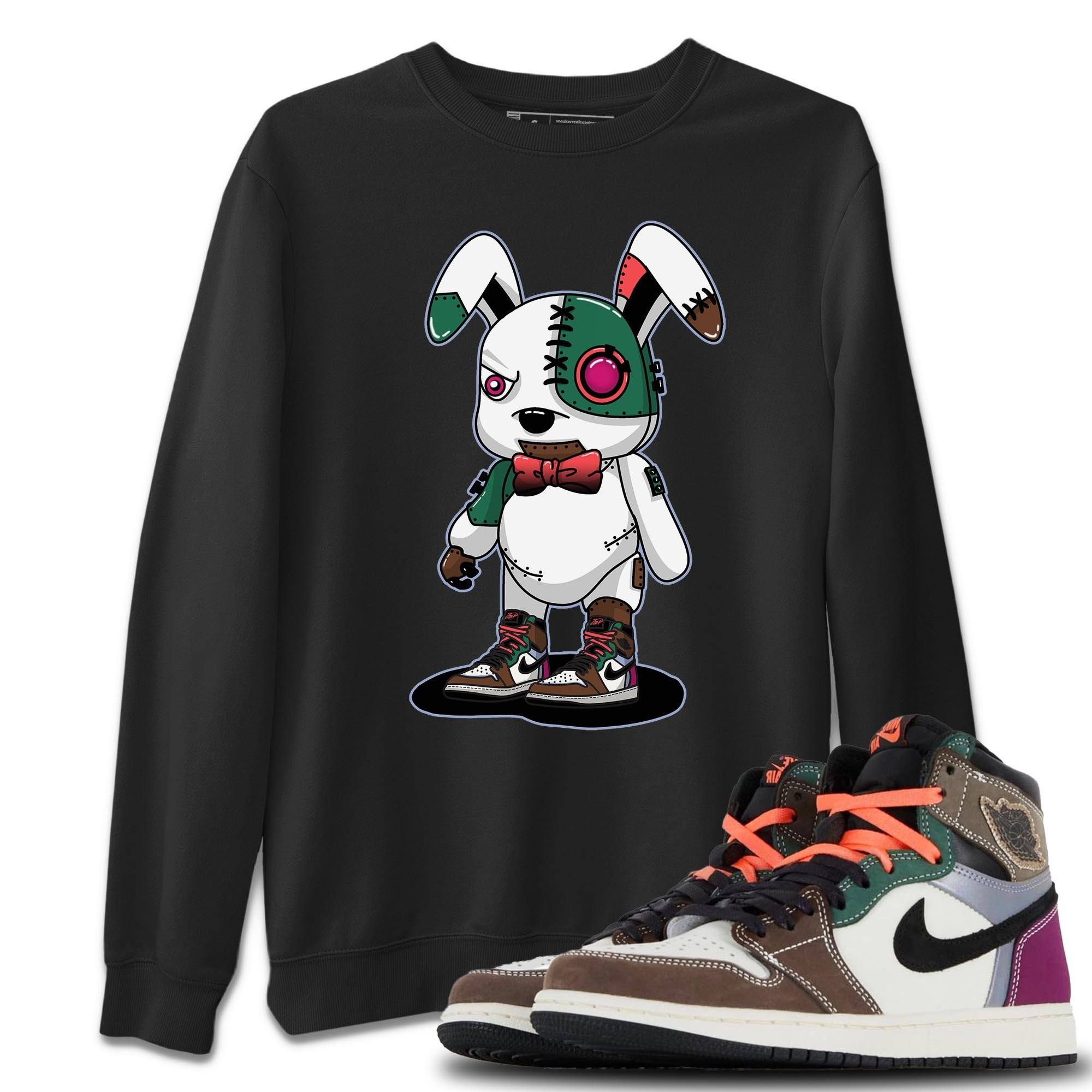 Jordan 1 Hand Crafted Sneaker Matching T-Shirt Cyborg Bunny Sneaker Tees Jordan 1 Hand Crafted Sneaker Release Tees Crew Neck Tees