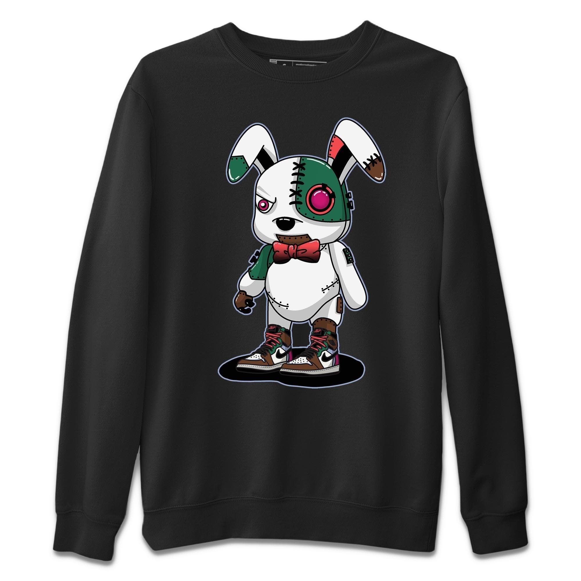 Jordan 1 Hand Crafted Sneaker Matching T-Shirt Cyborg Bunny Sneaker Tees Jordan 1 Hand Crafted Sneaker Release Tees Crew Neck Tees