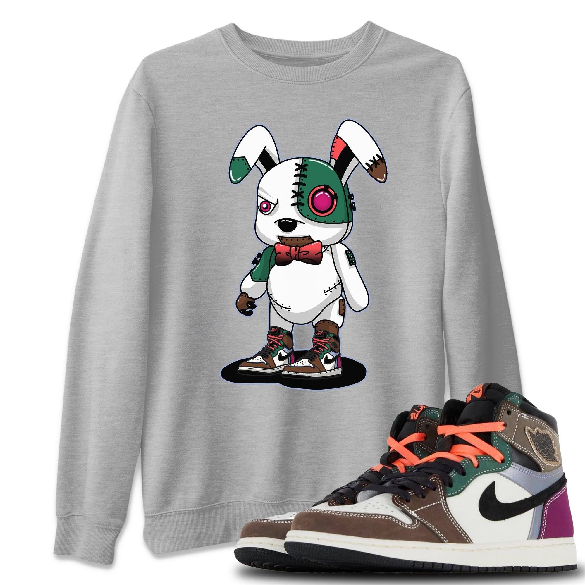 Jordan 1 Hand Crafted Sneaker Matching T-Shirt Cyborg Bunny Sneaker Tees Jordan 1 Hand Crafted Sneaker Release Tees Crew Neck Tees