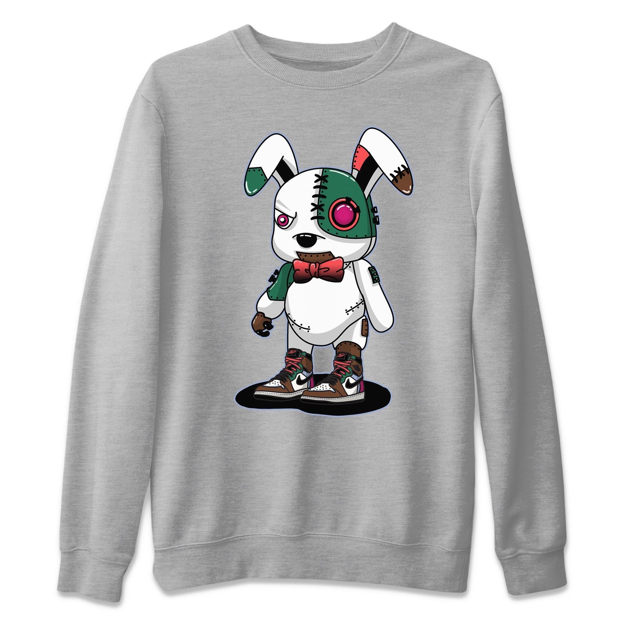 Jordan 1 Hand Crafted Sneaker Matching T-Shirt Cyborg Bunny Sneaker Tees Jordan 1 Hand Crafted Sneaker Release Tees Crew Neck Tees