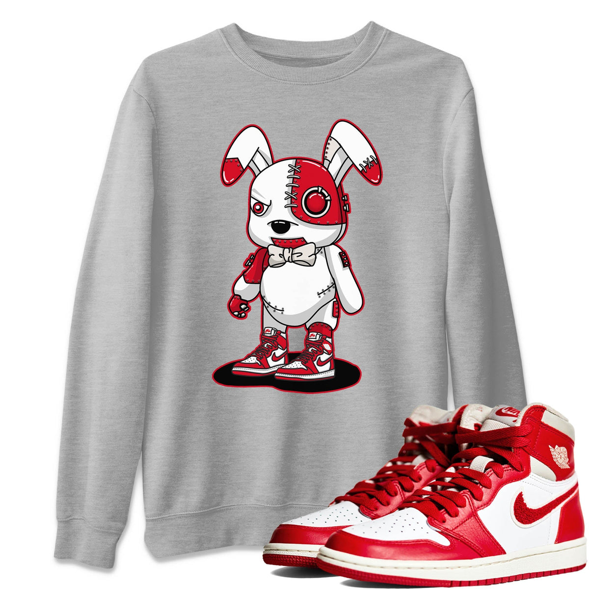 Jordan 1 Newstalgia Sneaker Matching T-Shirt Cyborg Bunny Sneaker Tees Jordan 1 Newstalgia Sneaker Release Tees Crew Neck Tees