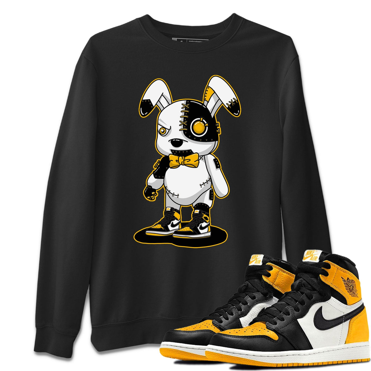 Jordan 1 Taxi Sneaker Matching T-Shirt Cyborg Bunny Sneaker Tees Jordan 1 Taxi Sneaker Release Tees Crew Neck Tees