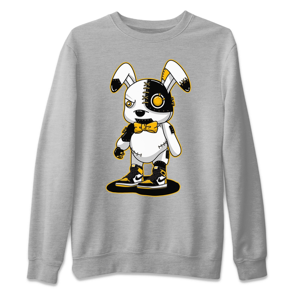 Jordan 1 Taxi Sneaker Matching T-Shirt Cyborg Bunny Sneaker Tees Jordan 1 Taxi Sneaker Release Tees Crew Neck Tees