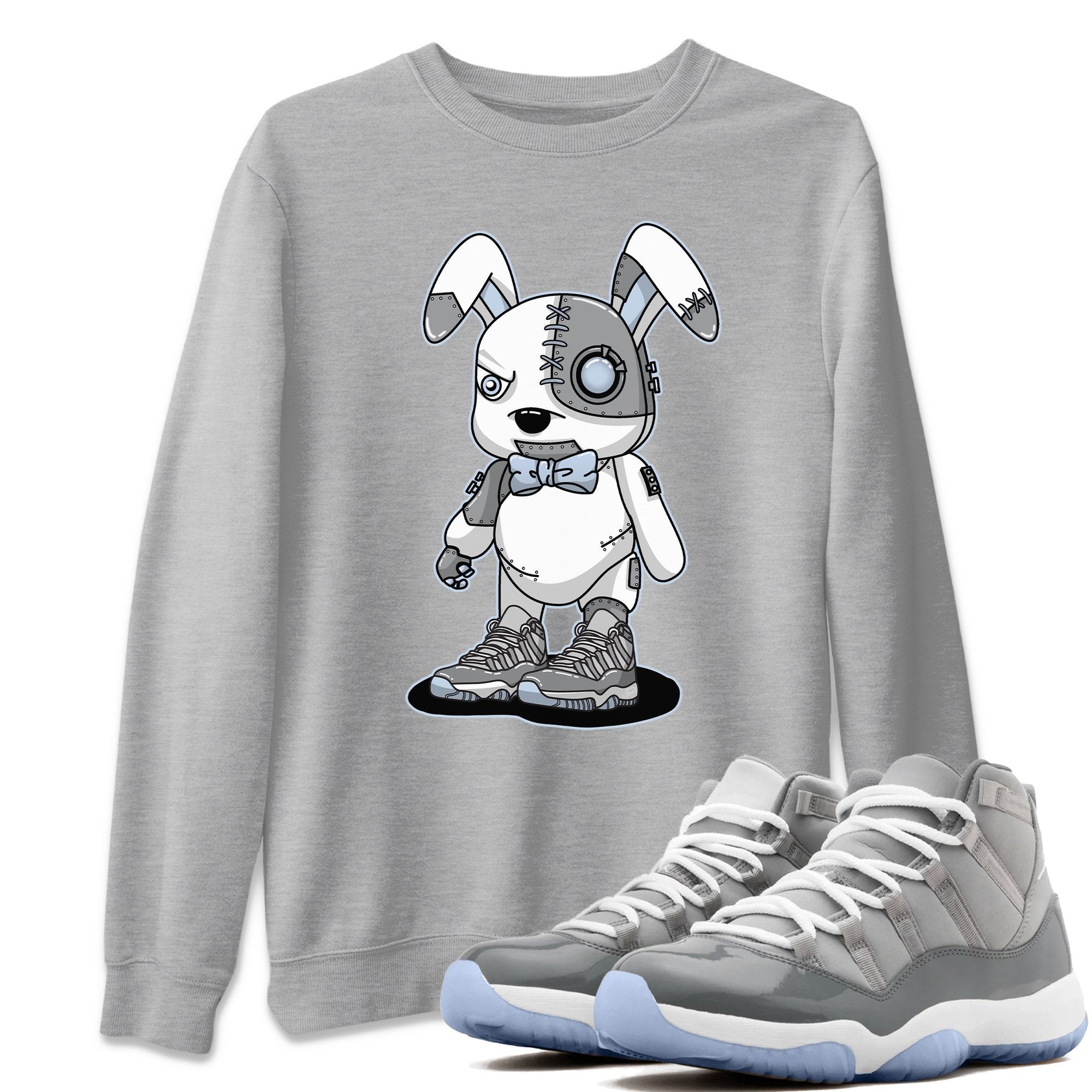 Jordan 11 Cool Grey Shirt To Match Jordans Cyborg Bunny Sneaker Tees Jordan 11 Cool Grey Drip Gear Zone Sneaker Matching Clothing Unisex Shirts