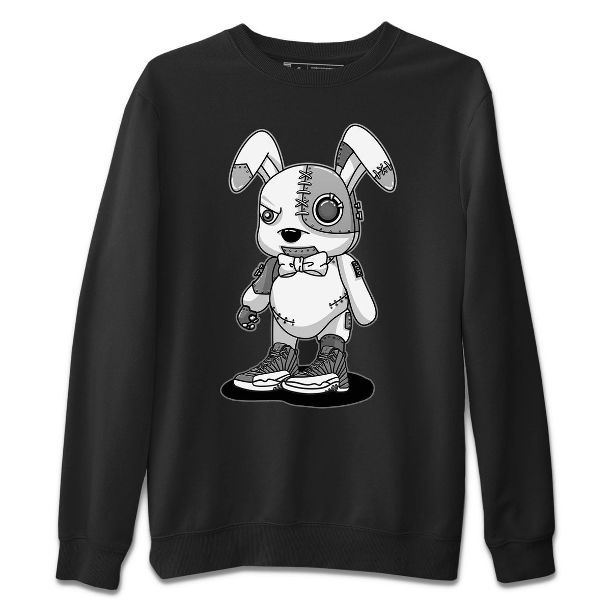 Jordan 12 Stealth Sneaker Matching T-Shirt Cyborg Bunny Sneaker Tees Jordan 12 Stealth Sneaker Release Tees Crew Neck Tees