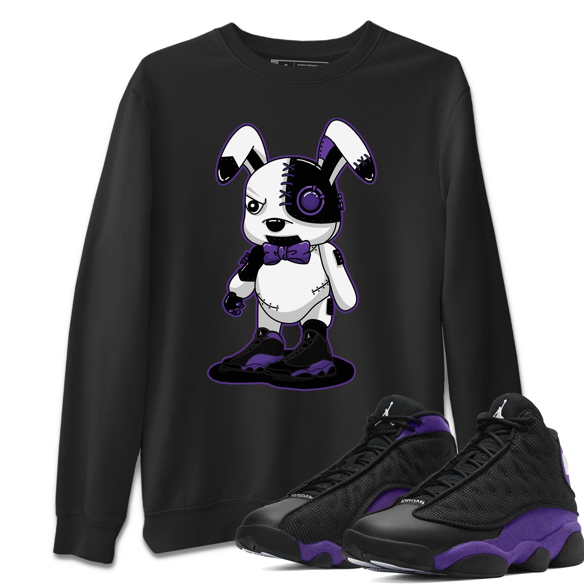 Jordan 13 Court Purple Shirt To Match Jordans Cyborg Bunny Sneaker Tees Jordan 13 Court Purple Drip Gear Zone Sneaker Matching Clothing Unisex Shirts