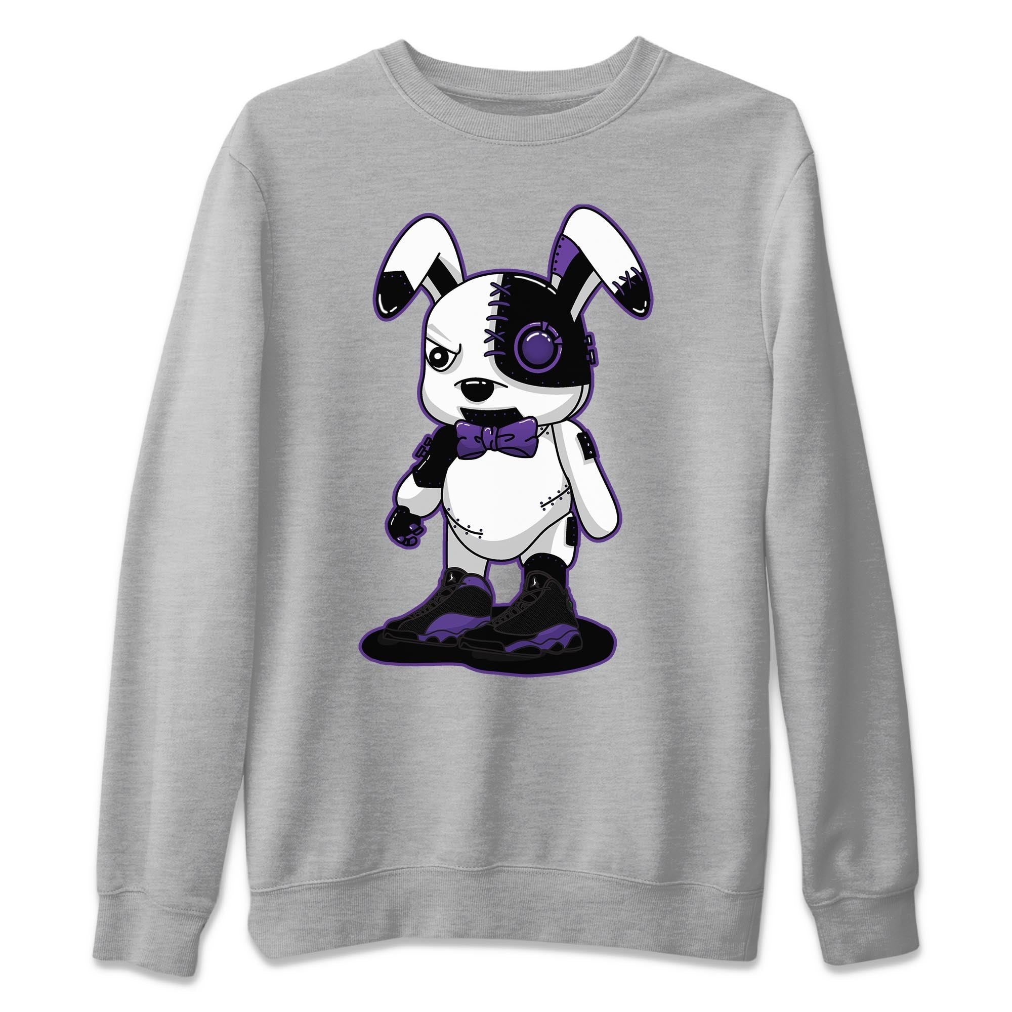 Jordan 13 Court Purple Shirt To Match Jordans Cyborg Bunny Sneaker Tees Jordan 13 Court Purple Drip Gear Zone Sneaker Matching Clothing Unisex Shirts