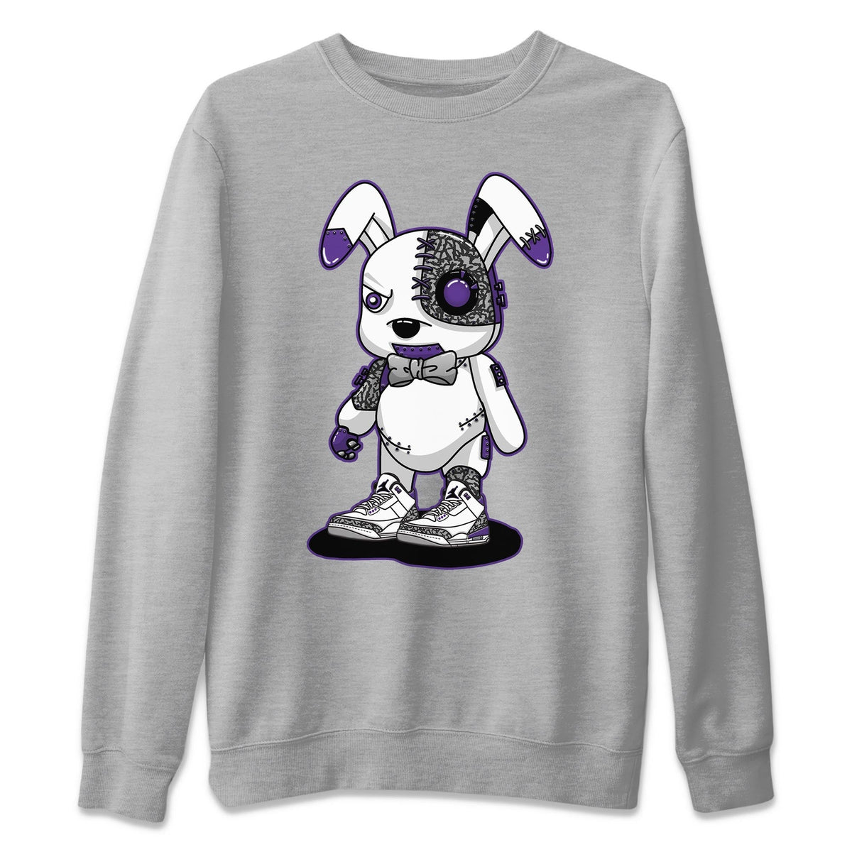 Jordan 3 Dark Iris Sneaker Matching T-Shirt Cyborg Bunny Sneaker Tees Jordan 3 Dark Iris Sneaker Release Tees Crew Neck Tees