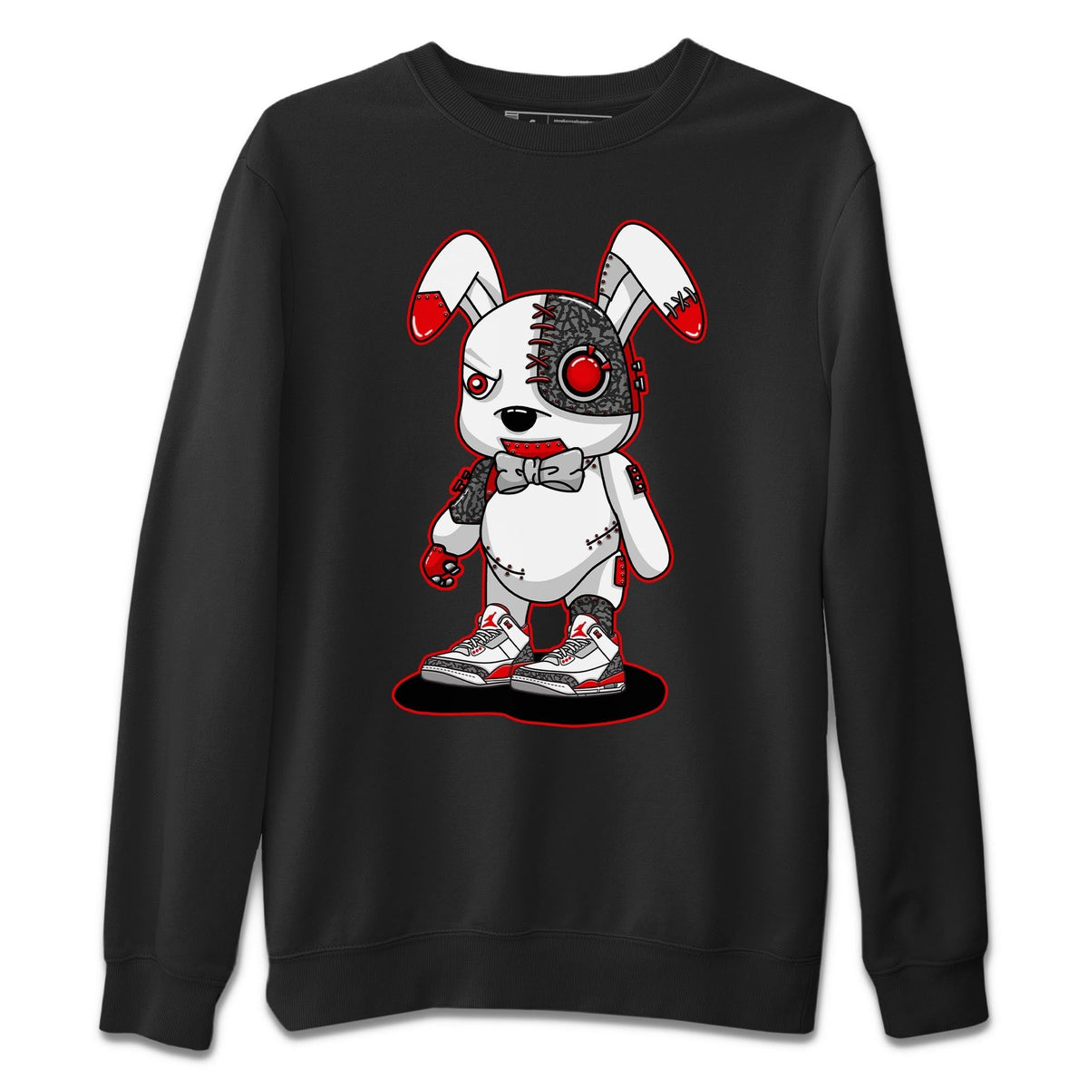 Jordan 3 Fire Red Sneaker Matching T-Shirt Cyborg Bunny Sneaker Tees Jordan 3 Fire Red Sneaker Release Tees Crew Neck Tees