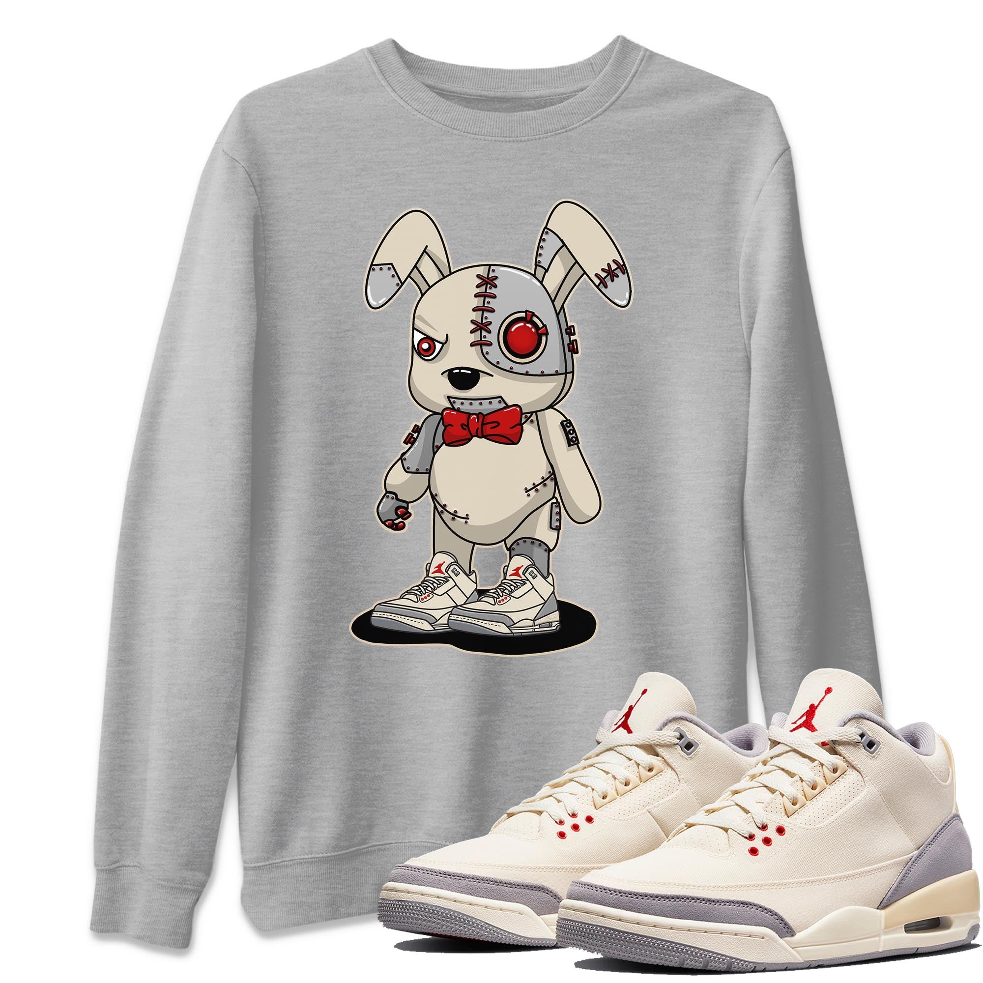 Jordan 3 Muslin Shirt To Match Jordans Cyborg Bunny Sneaker Tees Jordan 3 Muslin Drip Gear Zone Sneaker Matching Clothing Unisex Shirts