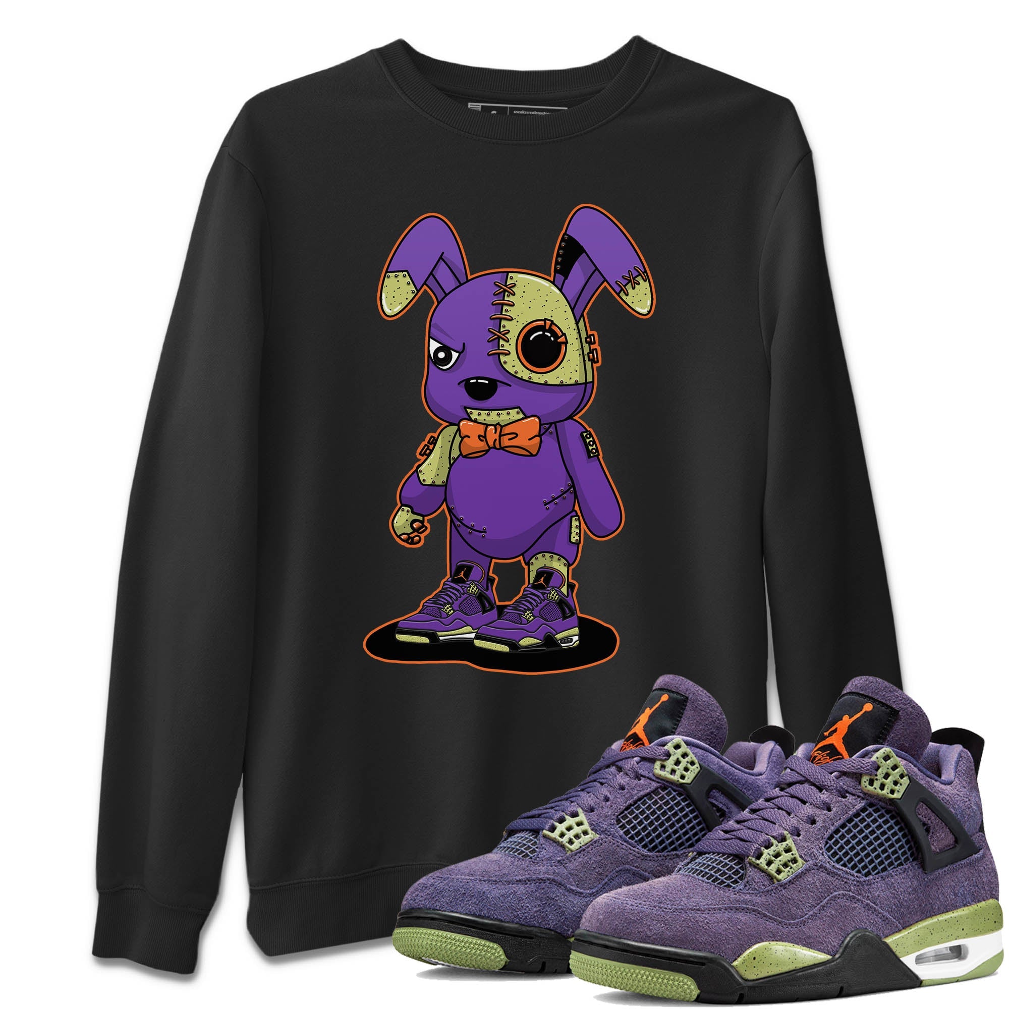 Jordan 4 Canyon Purple Sneaker Matching T-Shirt Cyborg Bunny Sneaker Tees Jordan 4 Canyon Purple Sneaker Release Tees Crew Neck Tees