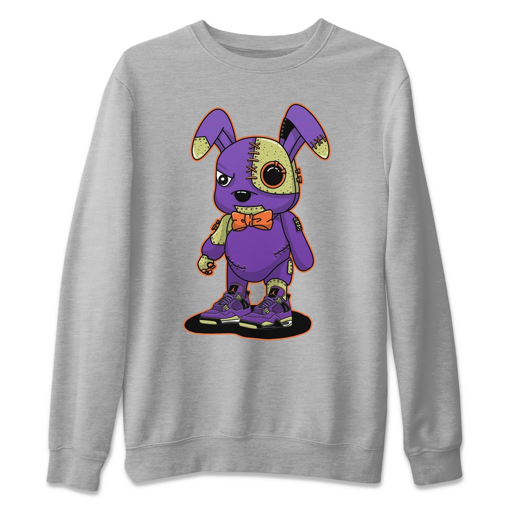 Jordan 4 Canyon Purple Sneaker Matching T-Shirt Cyborg Bunny Sneaker Tees Jordan 4 Canyon Purple Sneaker Release Tees Crew Neck Tees