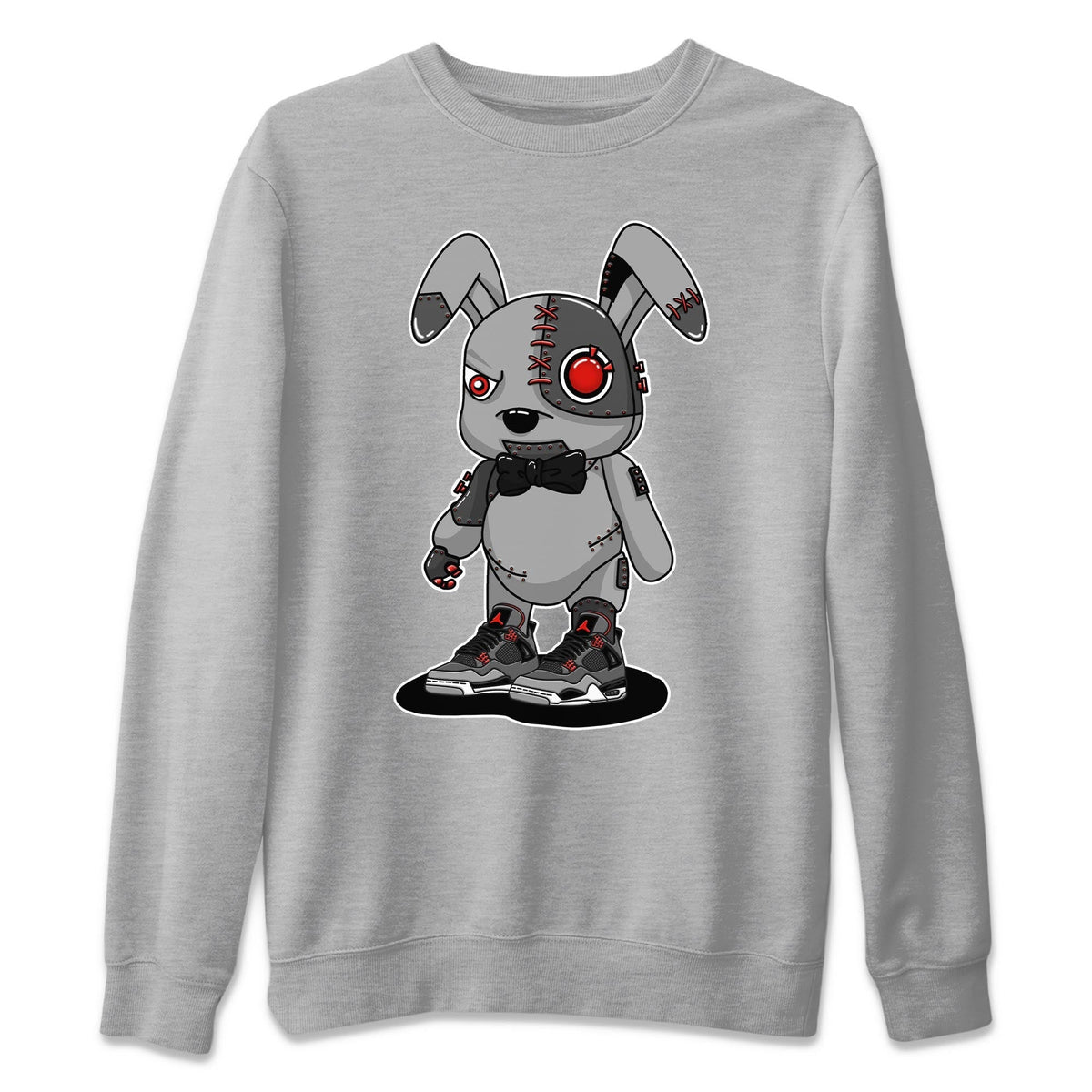 Jordan 4 Infrared Sneaker Matching T-Shirt Cyborg Bunny Sneaker Tees Jordan 4 Infrared Sneaker Release Tees Crew Neck Tees