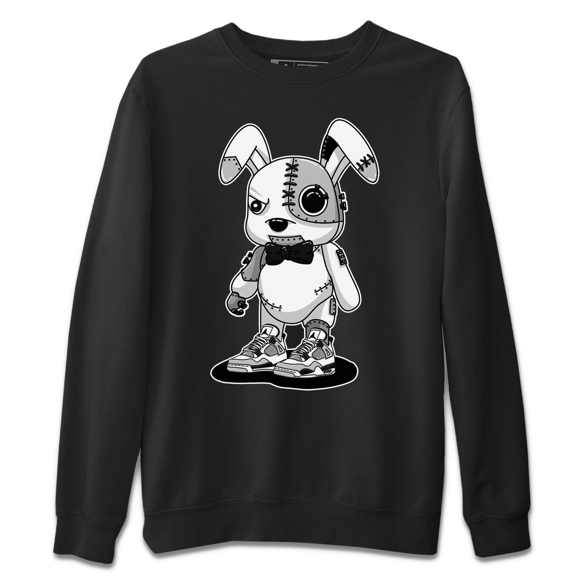 Jordan 4 Military Black Sneaker Matching T-Shirt Cyborg Bunny Sneaker Tees Jordan 4 Military Black Sneaker Release Tees Crew Neck Tees
