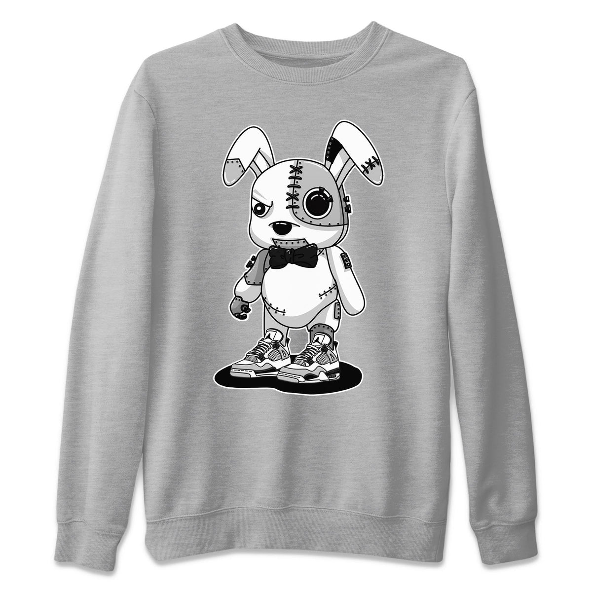 Jordan 4 Military Black Sneaker Matching T-Shirt Cyborg Bunny Sneaker Tees Jordan 4 Military Black Sneaker Release Tees Crew Neck Tees