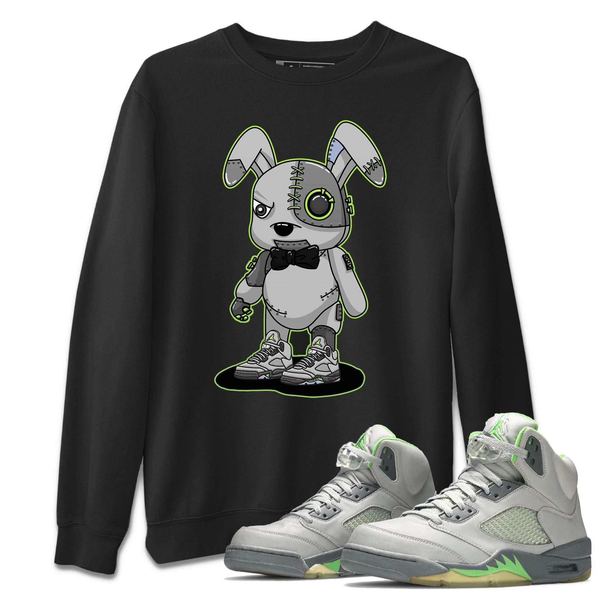 Jordan 5 Green Bean Sneaker Matching T-Shirt Cyborg Bunny Sneaker Tees Jordan 5 Green Bean Sneaker Release Tees Crew Neck Tees
