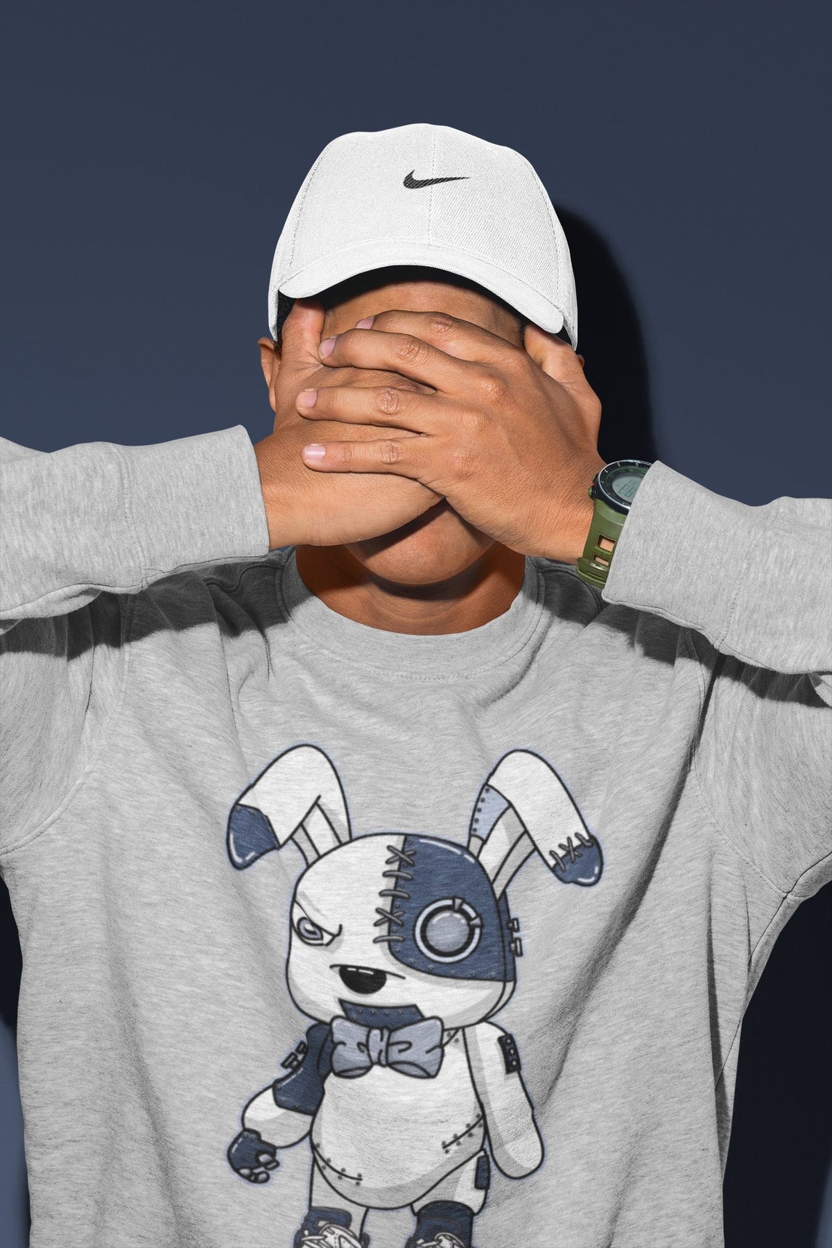 Jordan 6 Midnight Navy Sneaker Matching T-Shirt Cyborg Bunny Sneaker Tees Jordan 6 Midnight Navy Sneaker Release Tees Crew Neck Tees