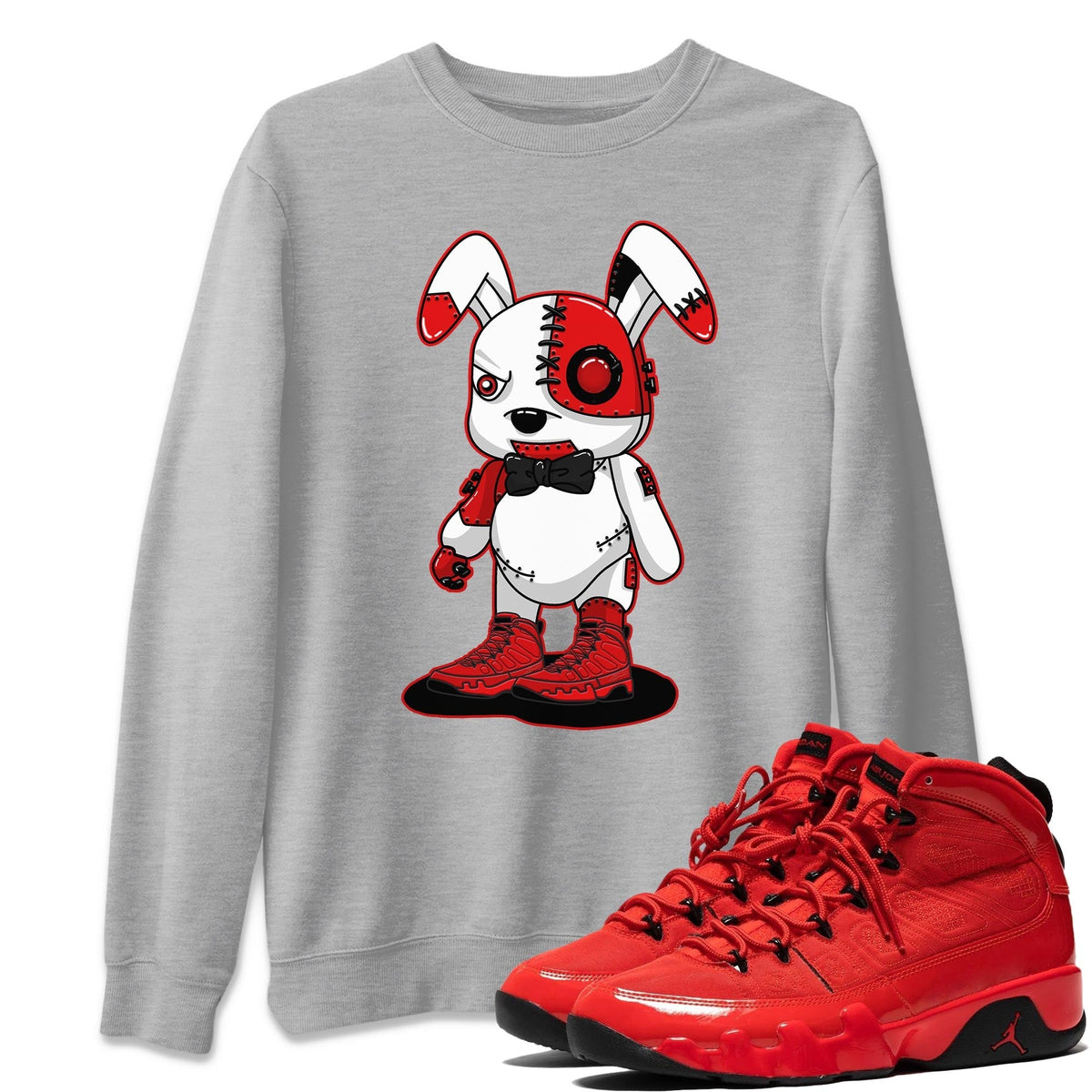 Jordan 9 Chile Red Shirt To Match Jordans Cyborg Bunny Sneaker Tees Jordan 9 Chile Red Drip Gear Zone Sneaker Matching Clothing Unisex Shirts